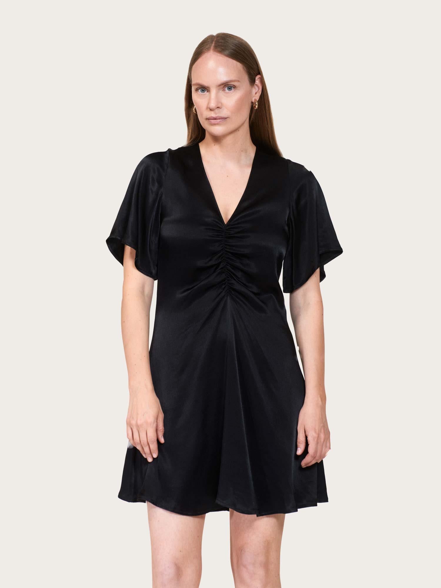 Lieben Satin Dress - Black
