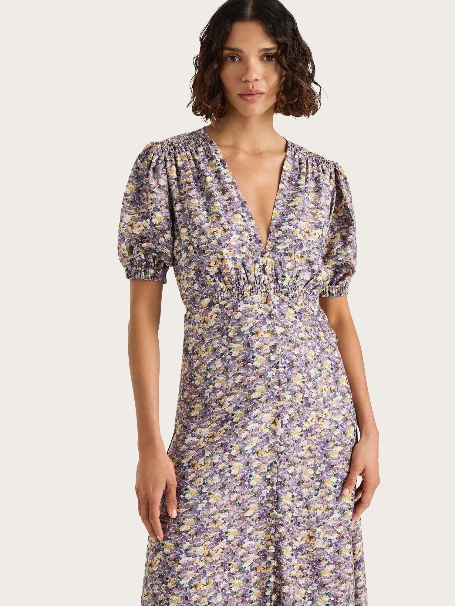 Bellavista Midi Dress - Valerie Floral Purple