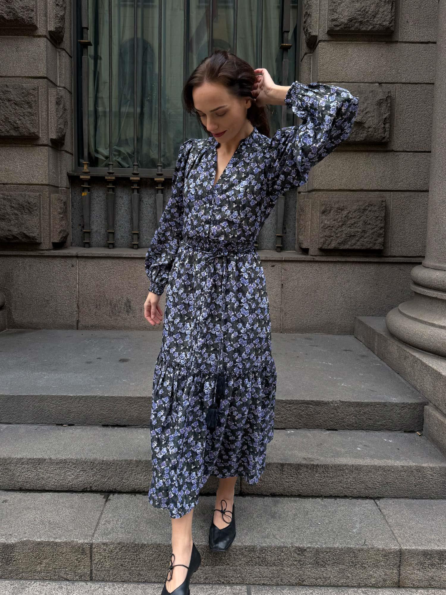 Bohemian Belt Dress - Winter Garden