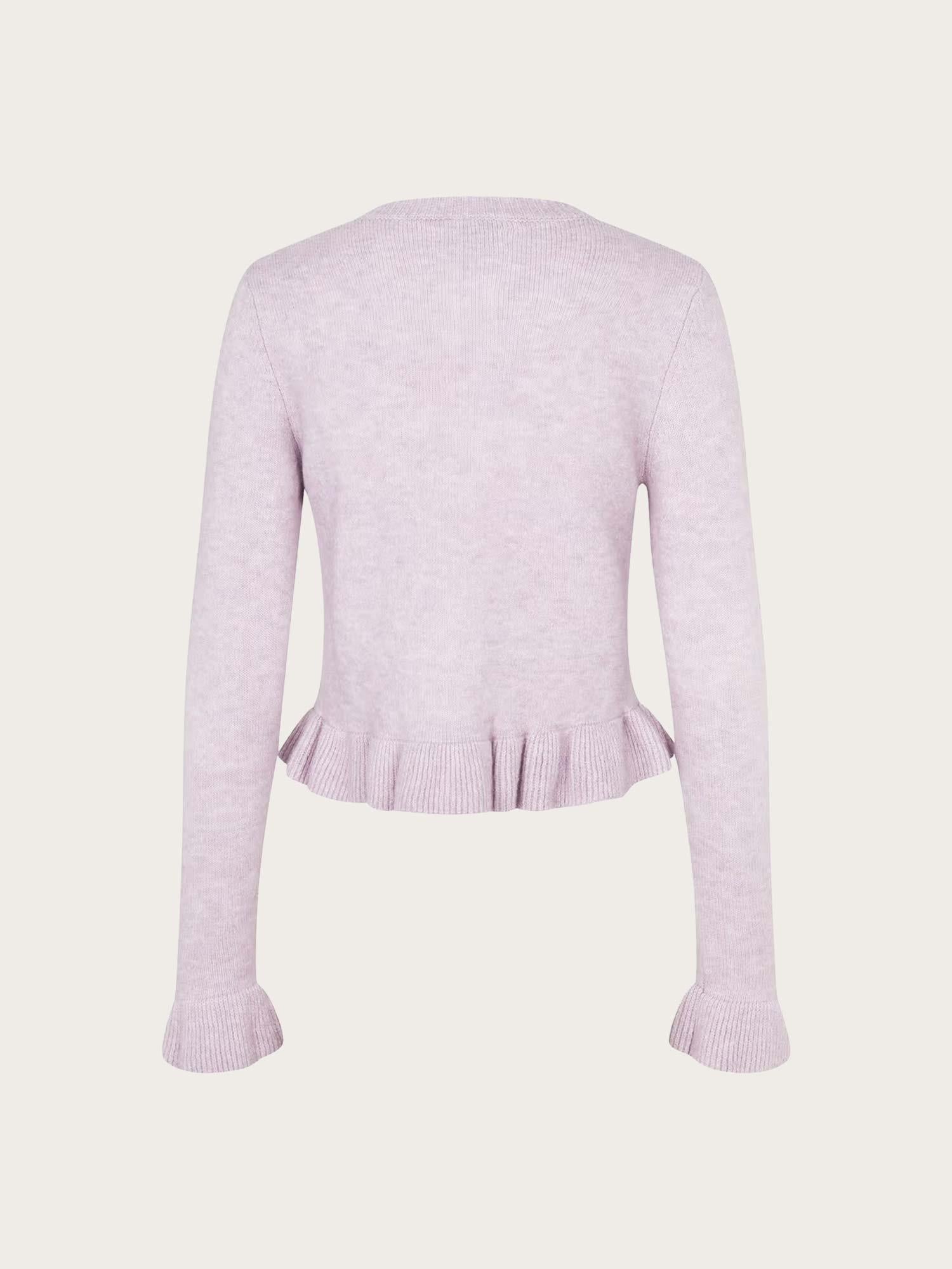 Engracie LS Cardigan - Lavender Fog Melange