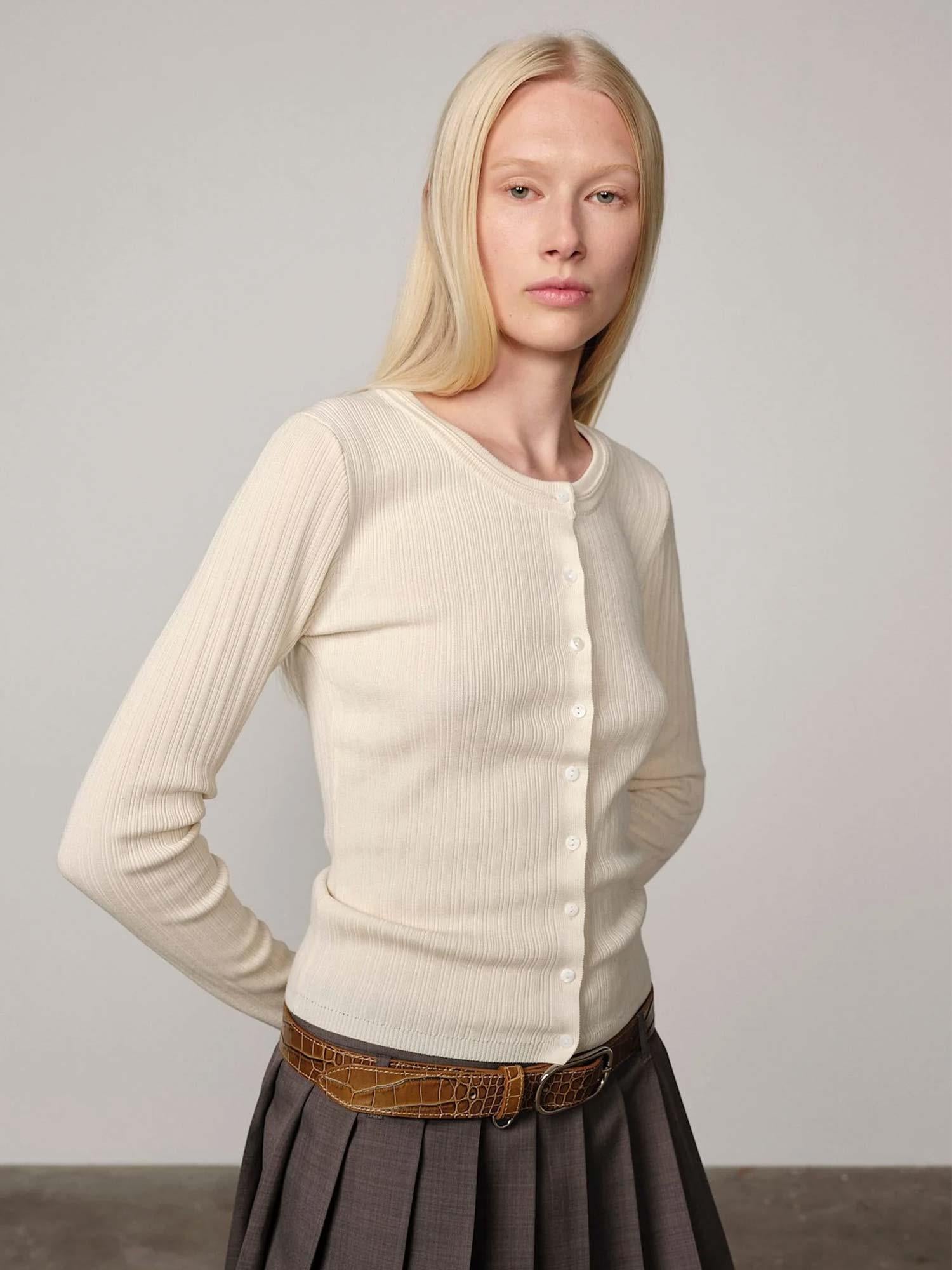 Brooks Knit Blouse - Off White