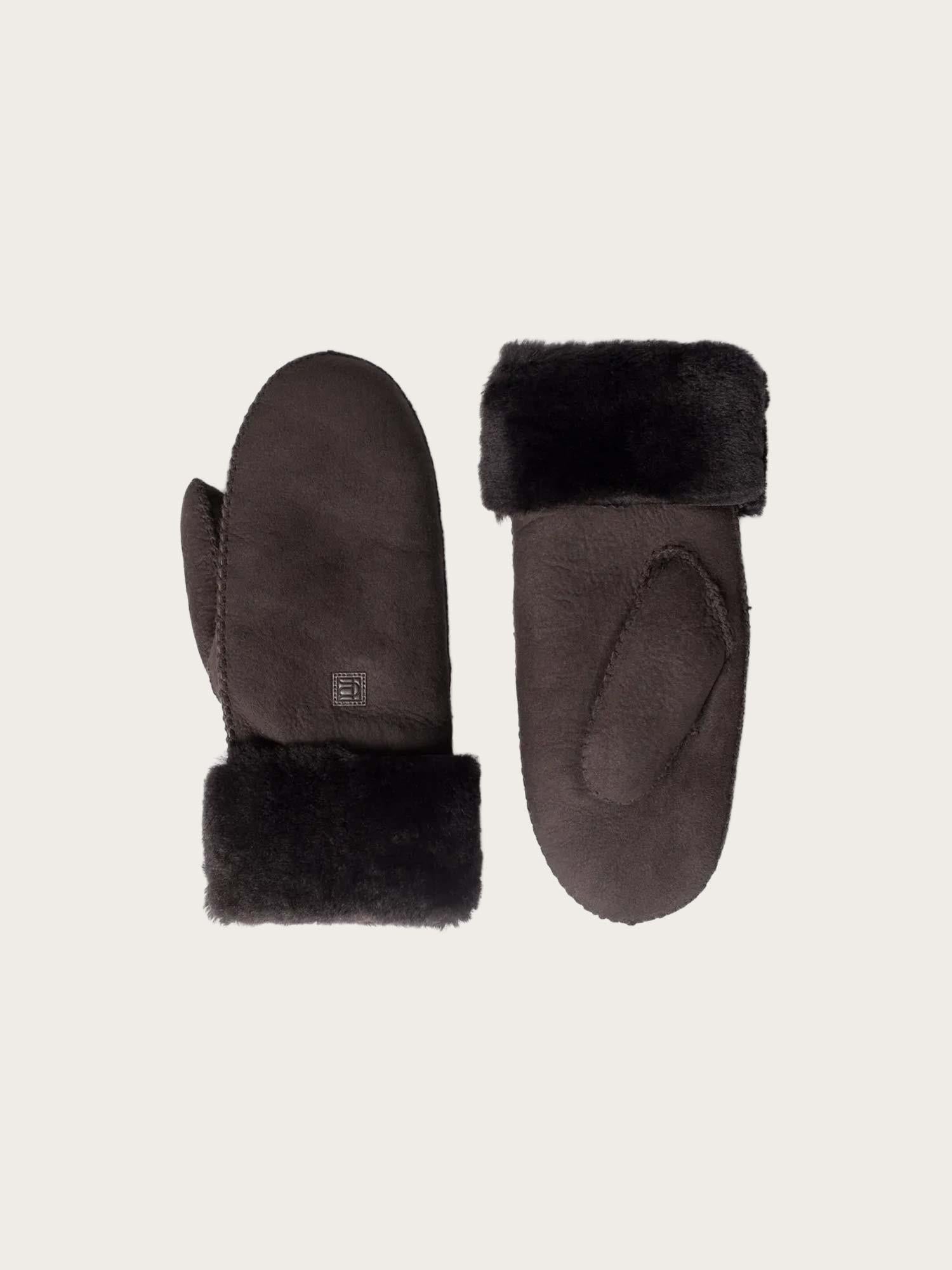 Nia Mittens - Dark Brown Suede