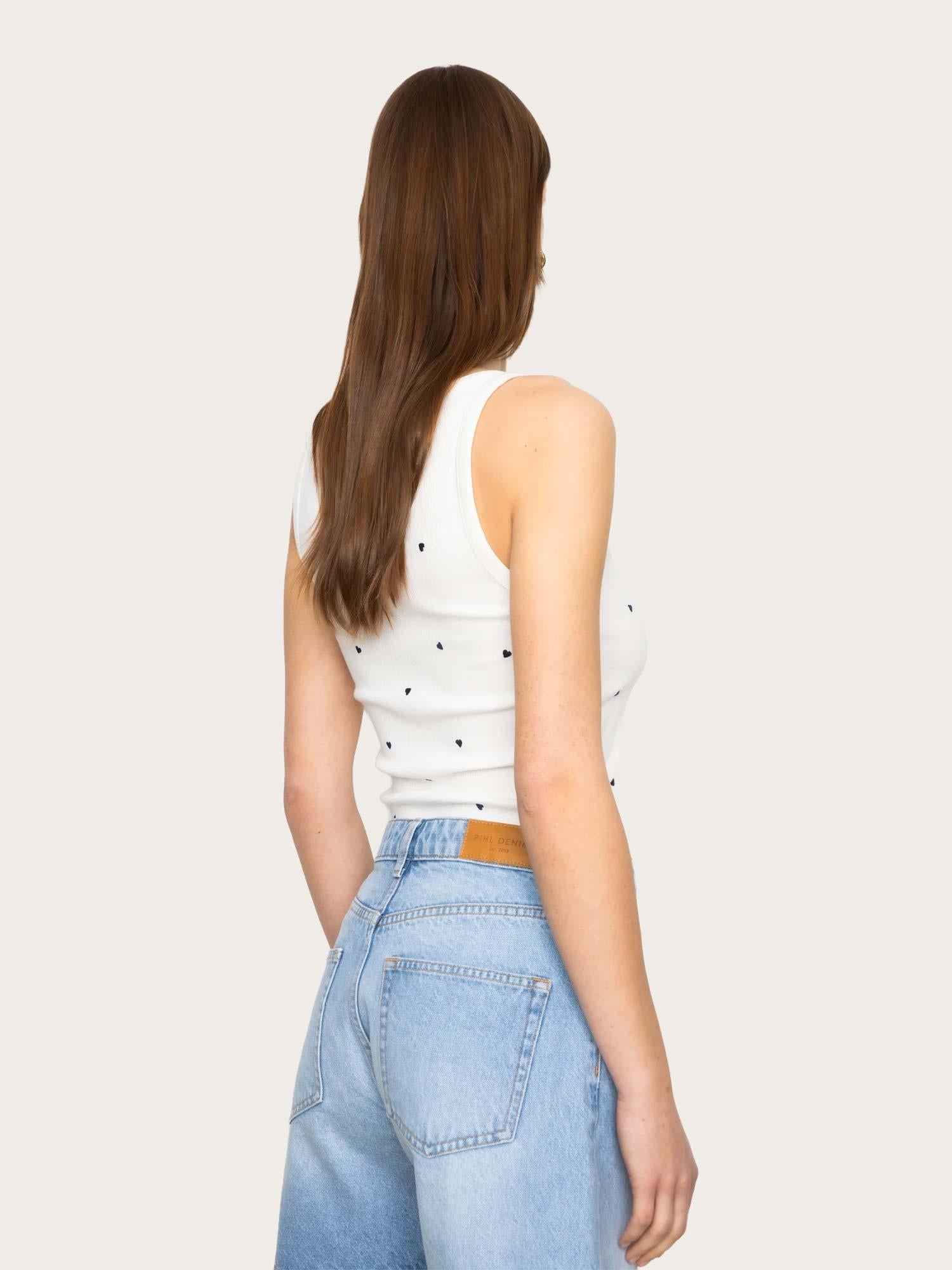 Pam Rib Singlet - Navy