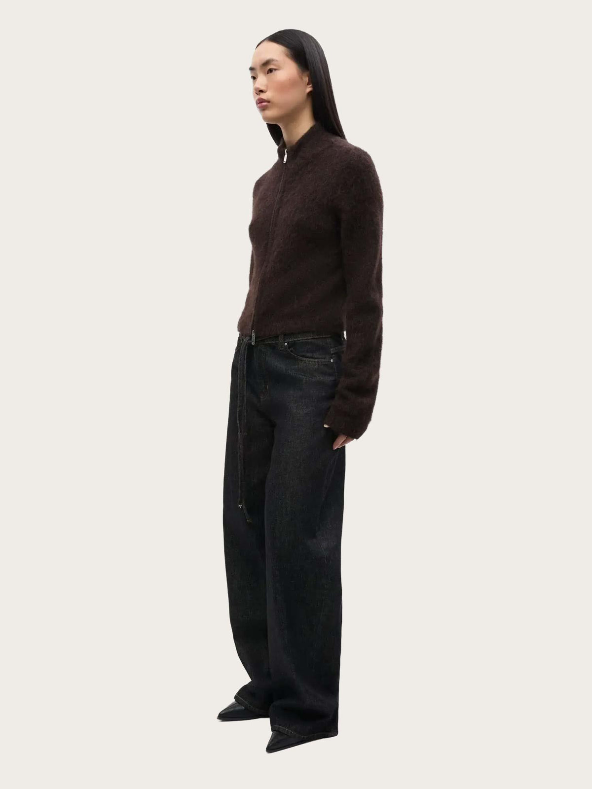 Enbessie Ls Cardigan - Chocolate Torte Melange
