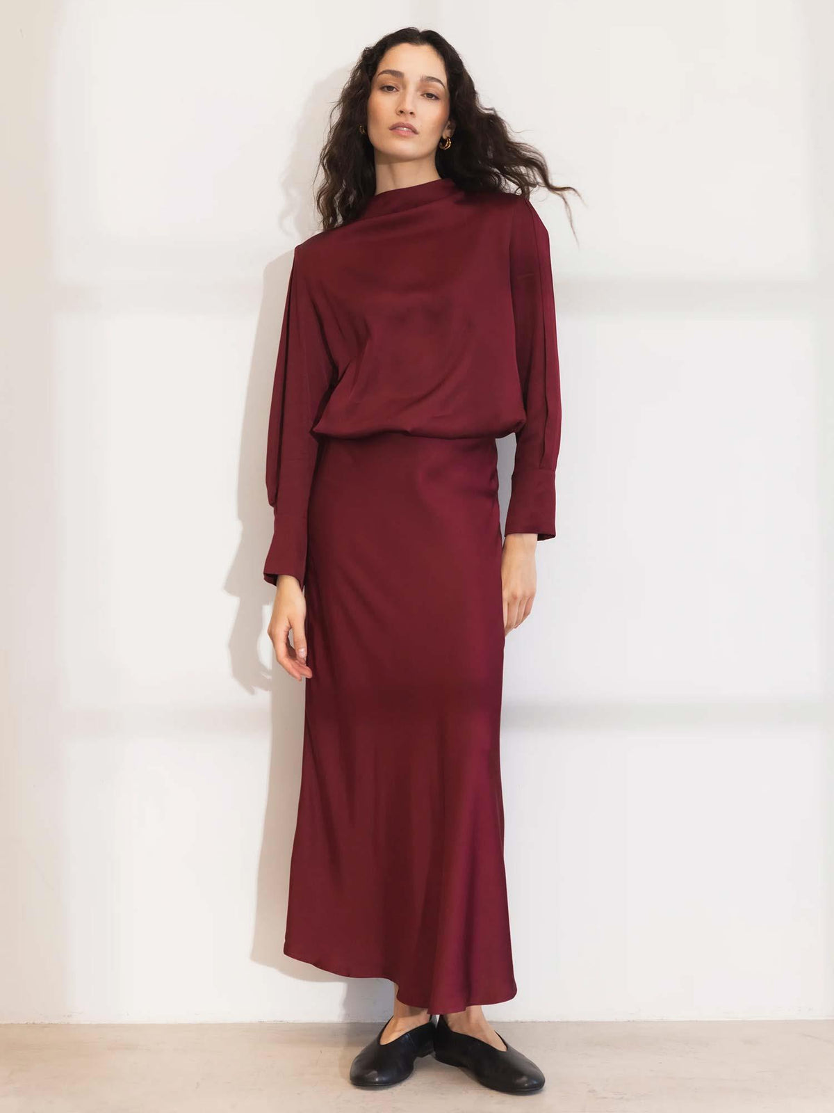 Lune Skirt - Dark Red