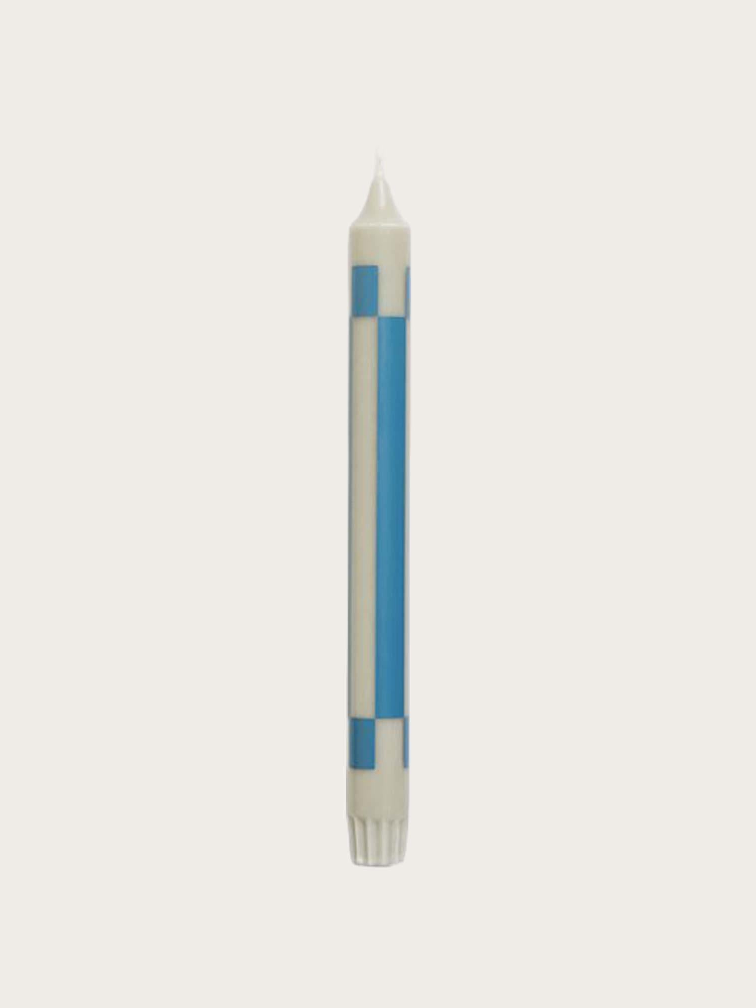 Pattern Candle - Grey and Blue