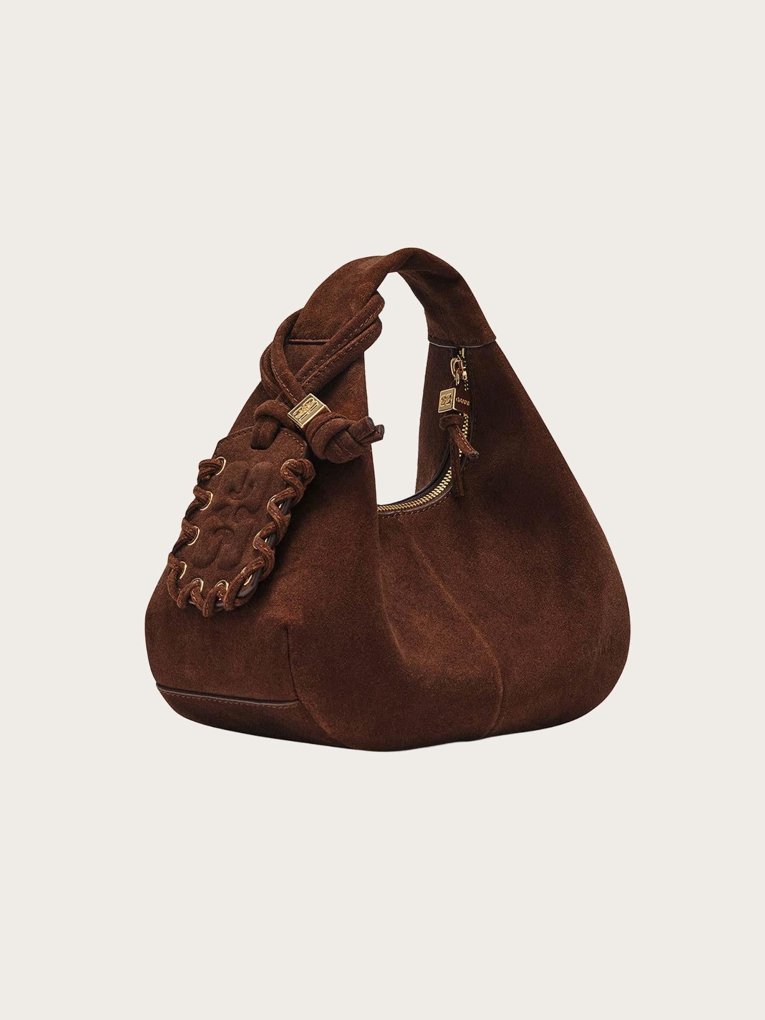 Hobo Mini Recycled Suede Pelinova - Chicory Coffee