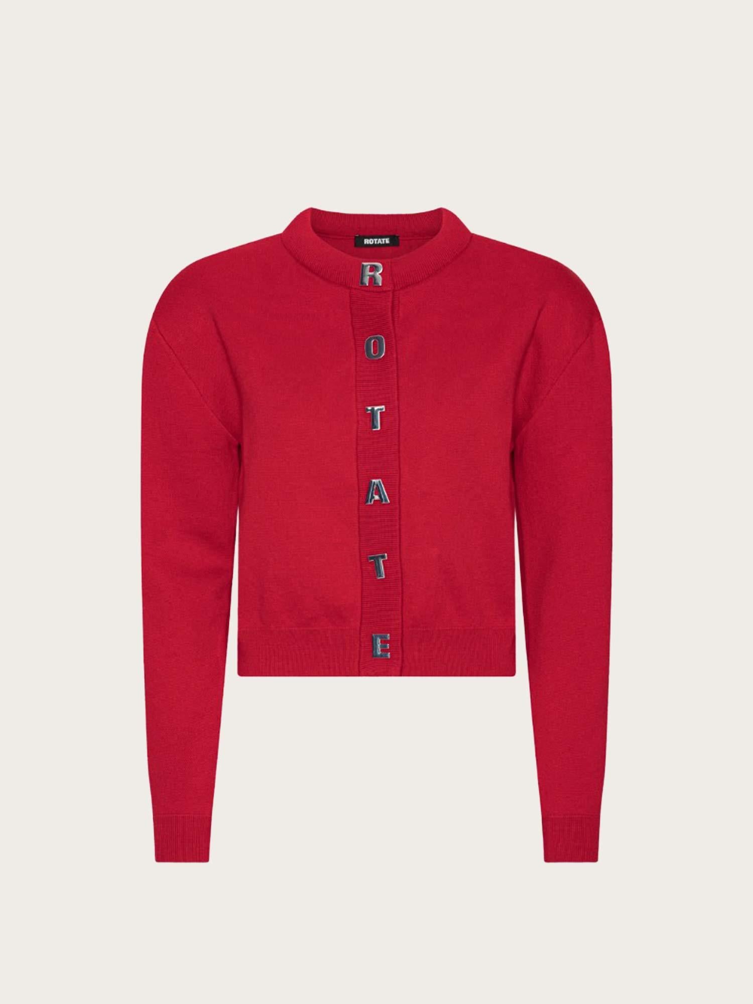 Firm Knit Cardigan - Scooter red