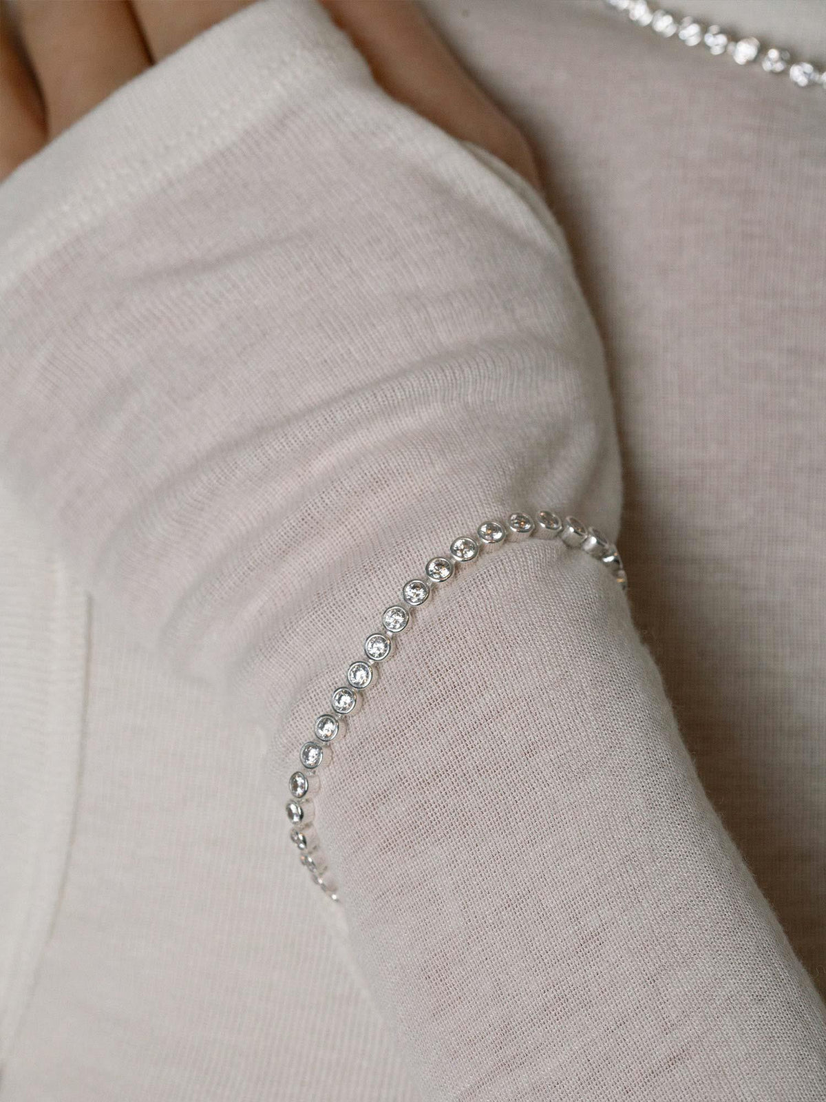 Lotus Tennis Bracelet - Silver