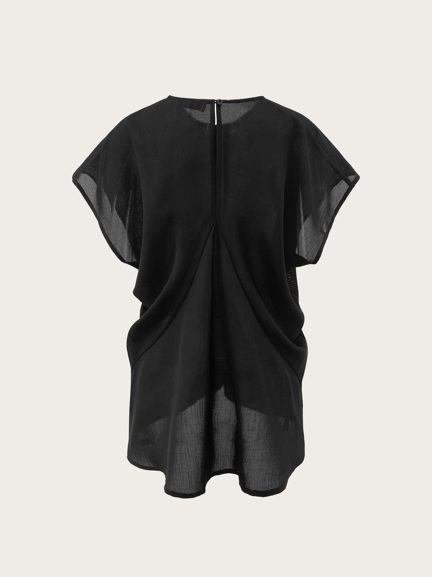 Lou Draped Top - Black