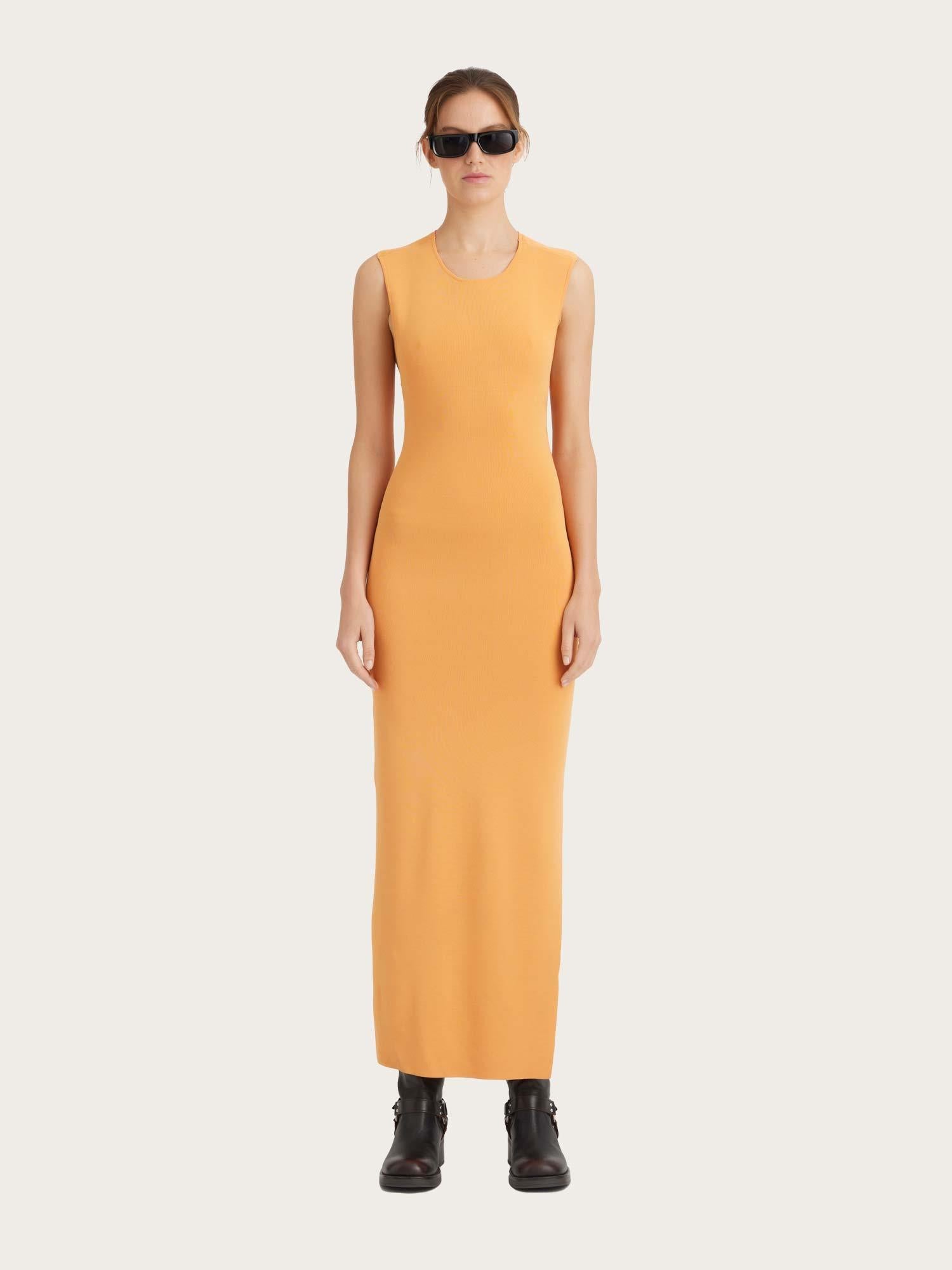 Mariel Long Dress - Apricot Tan