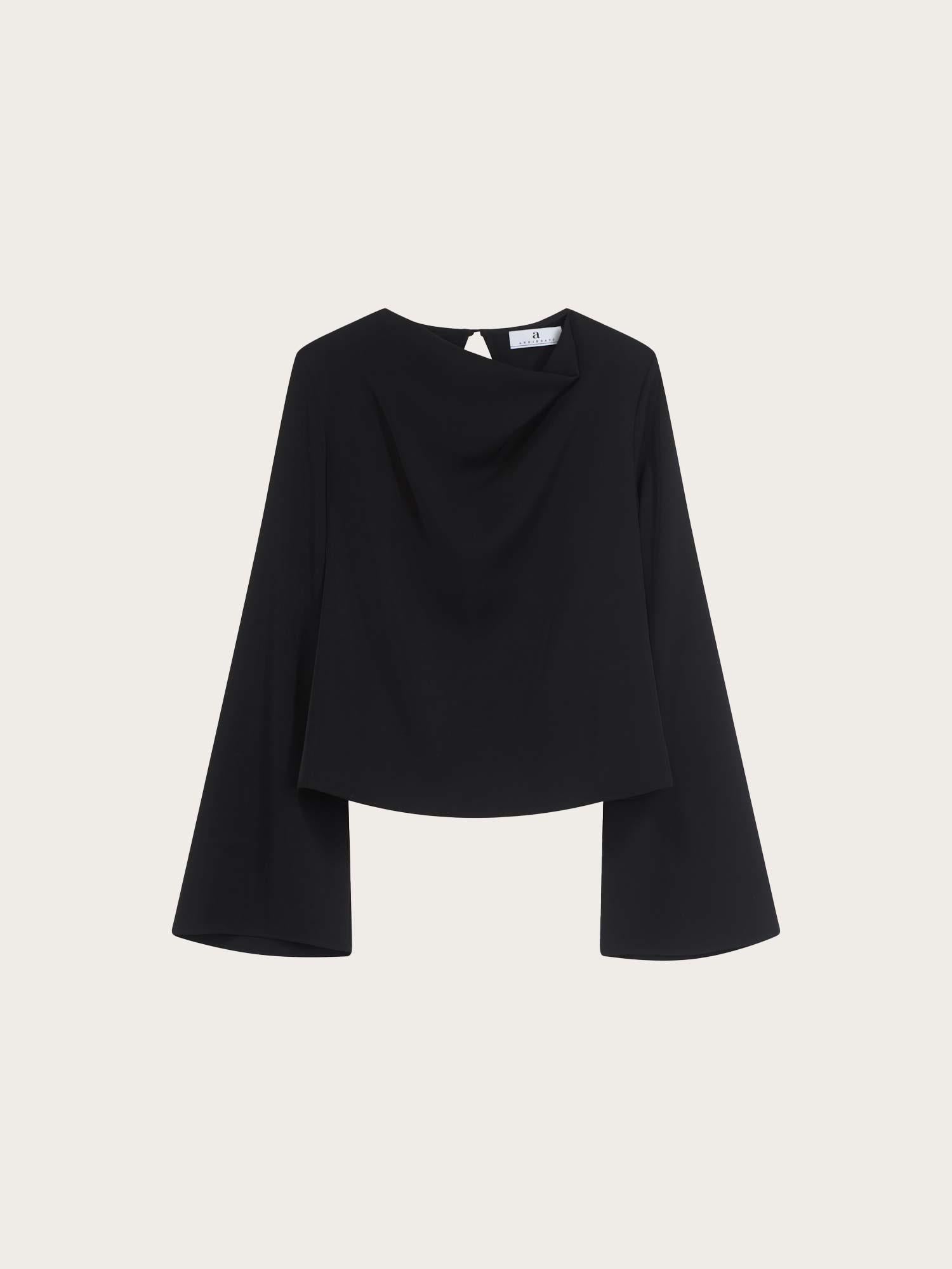 Ivey Crepe Top - Black