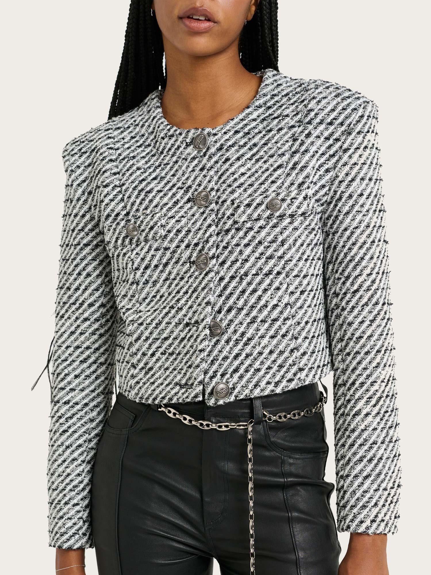 Amilina Jacket - Blacknwhite Lurex