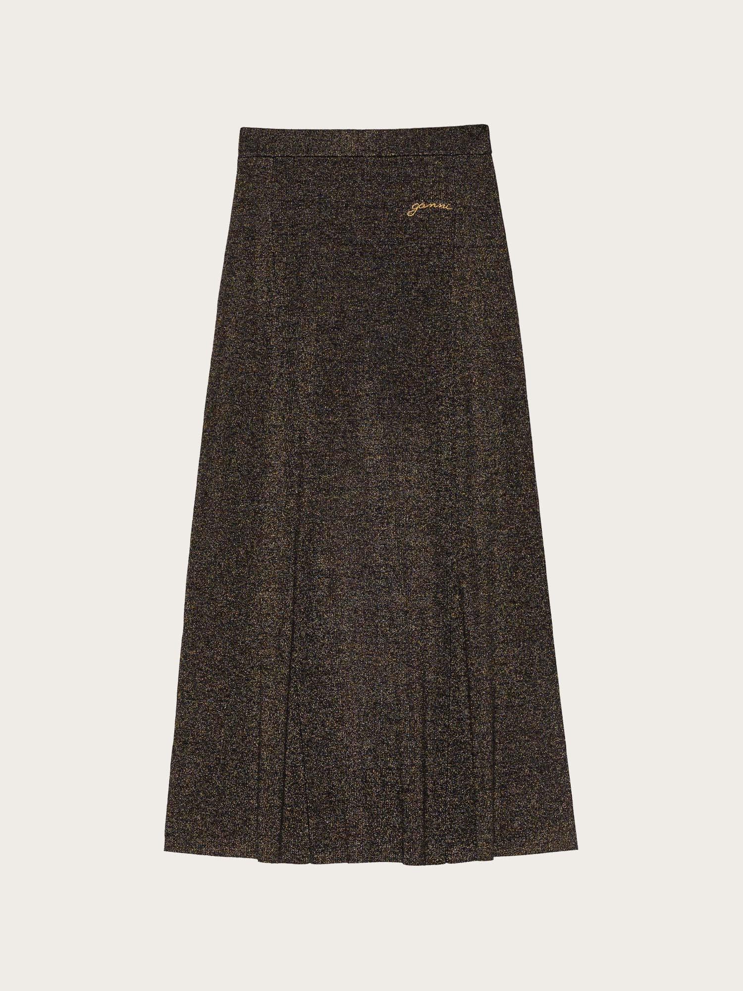 K2359 Light Sparkle Rib Maxi Skirt - Multicolor