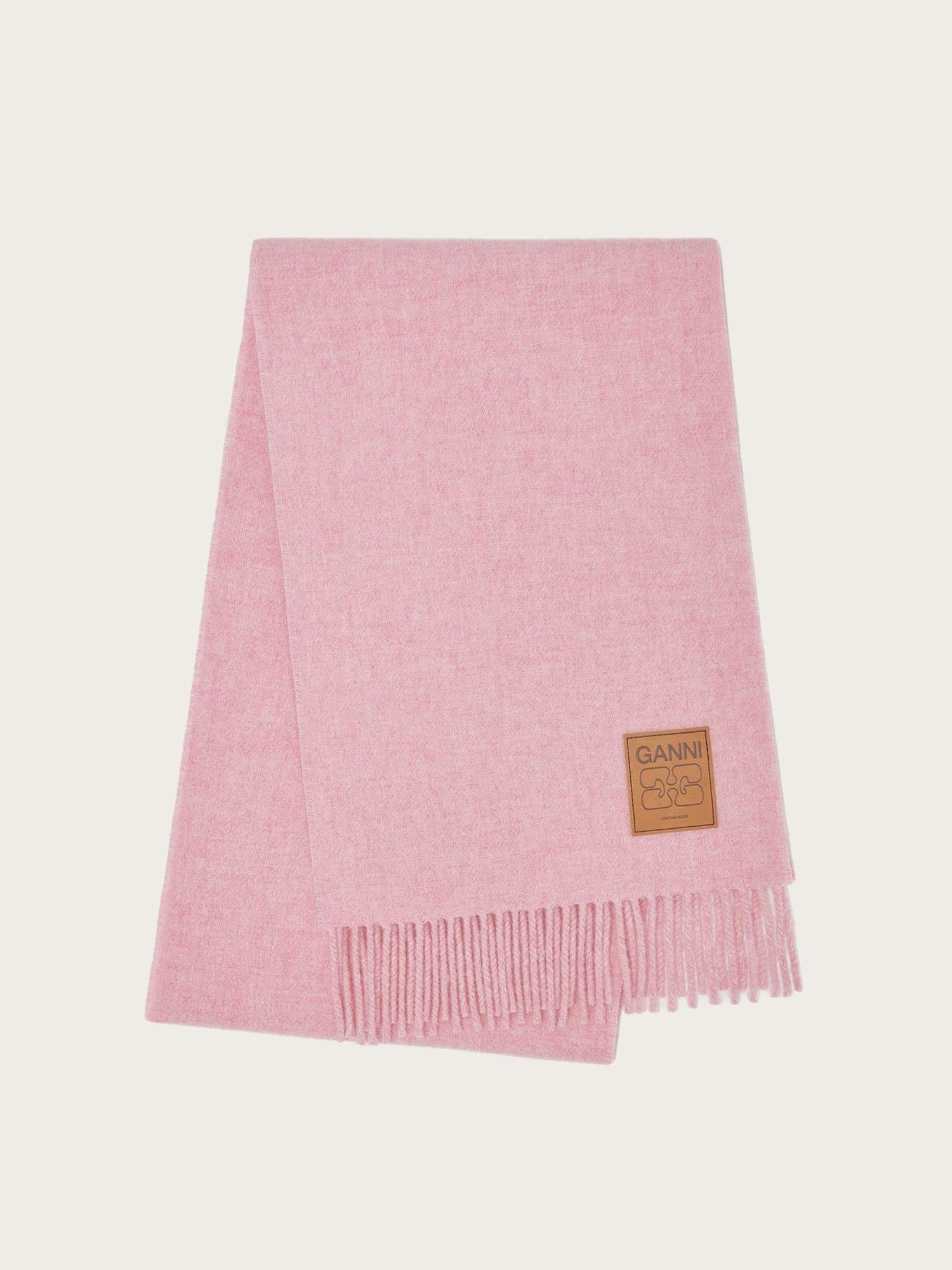 Double Face Wool Solid Scarf - Mauve Morn