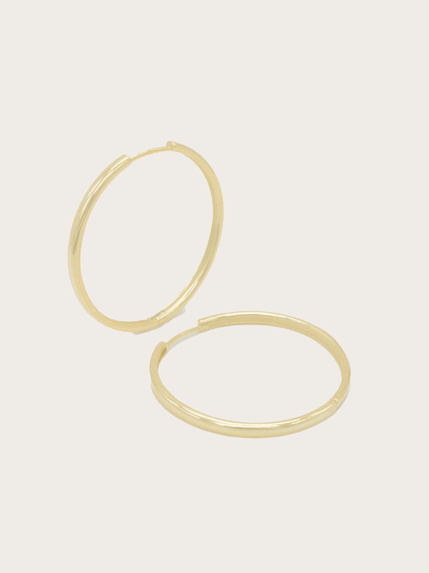 Large Hoop Earrings - Gold