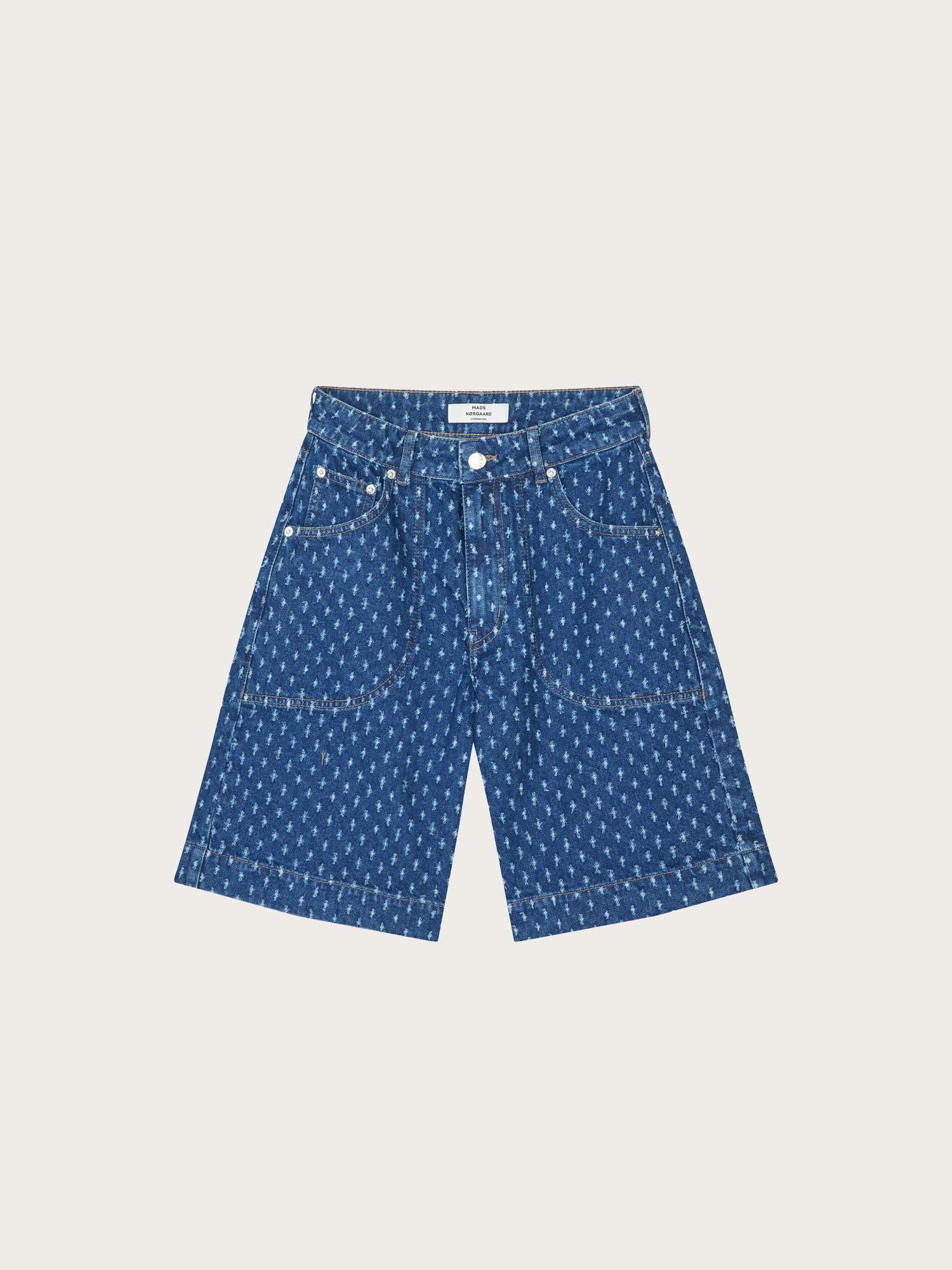 Distres Denim Rossy Shorts - Mid Blue Denim