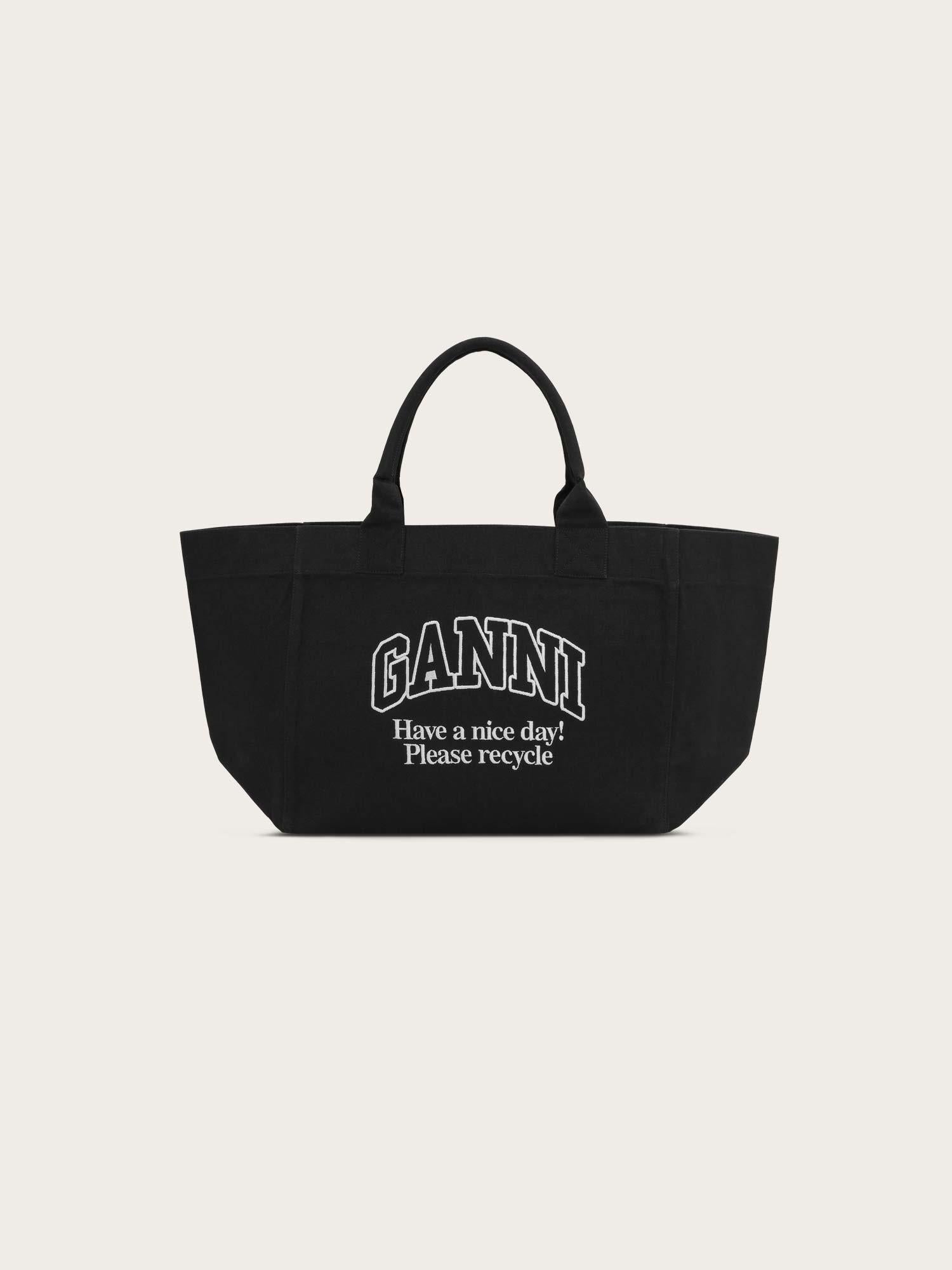 A6583 Large Easy Shopper Denim - Black