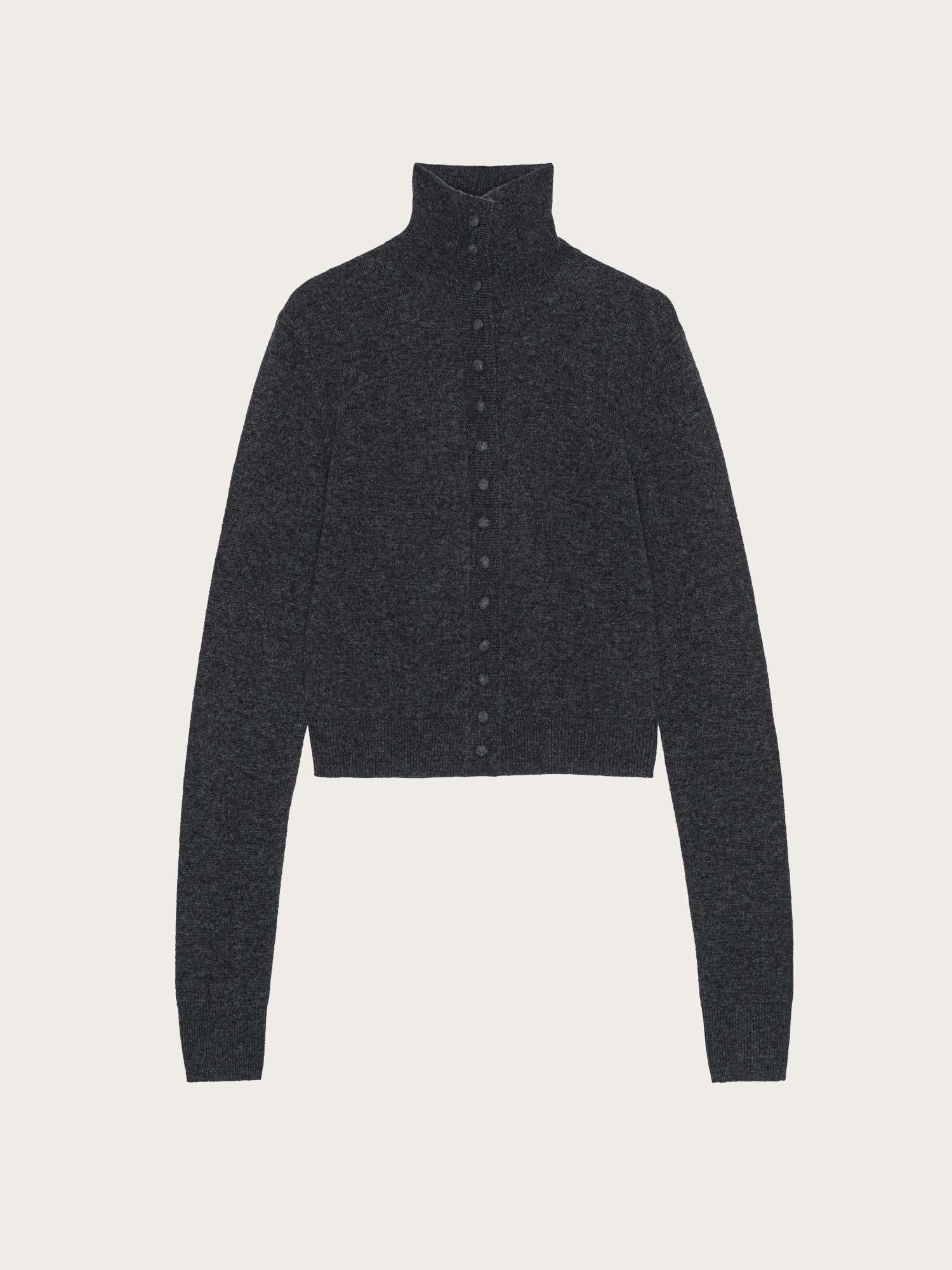 Light Knit Cardigan - Moonless Night Melange