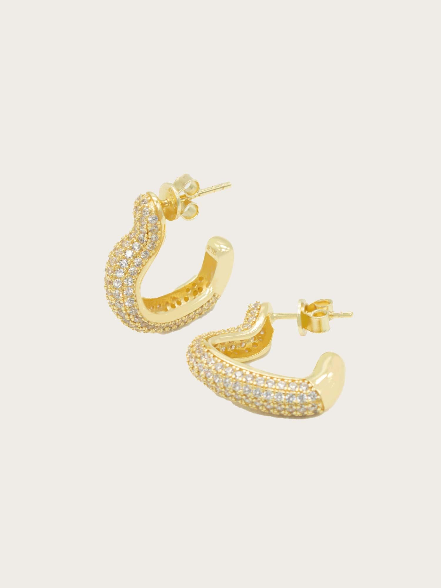 Diamond Love Earrings - Gold