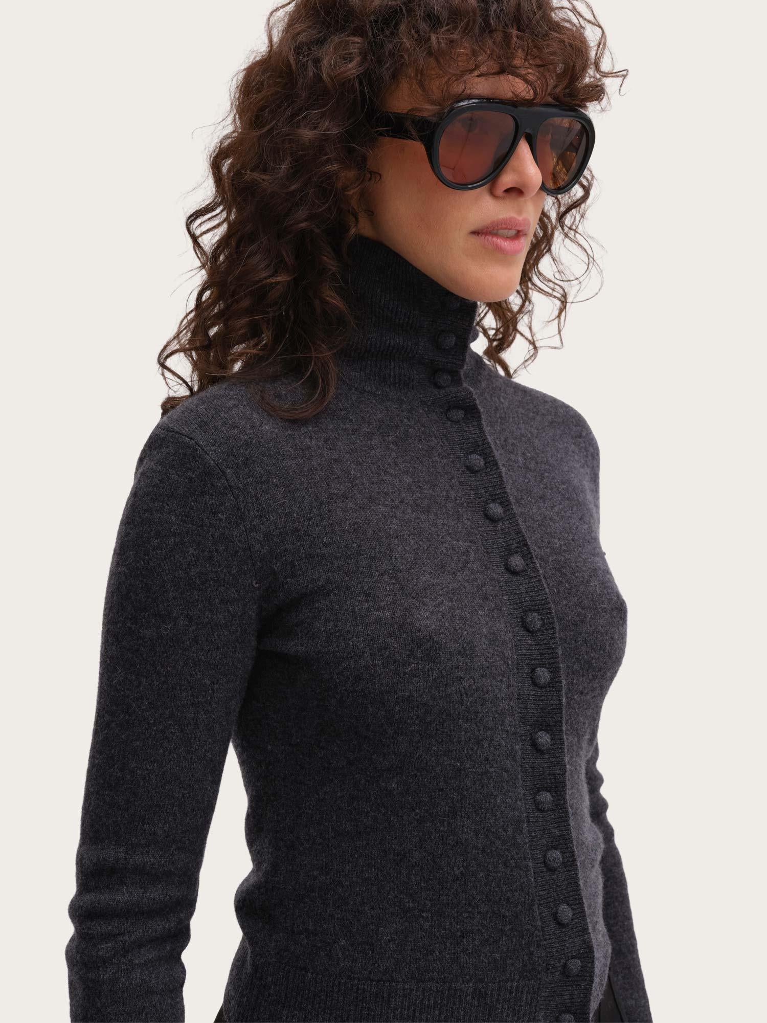 Light Knit Cardigan - Moonless Night Melange