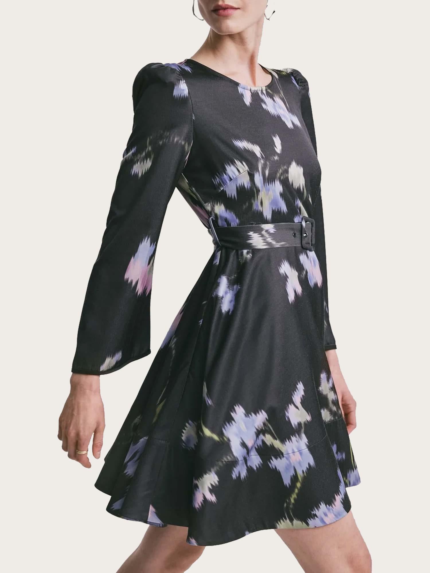 Tailored Satin Mini Dress - Cascade