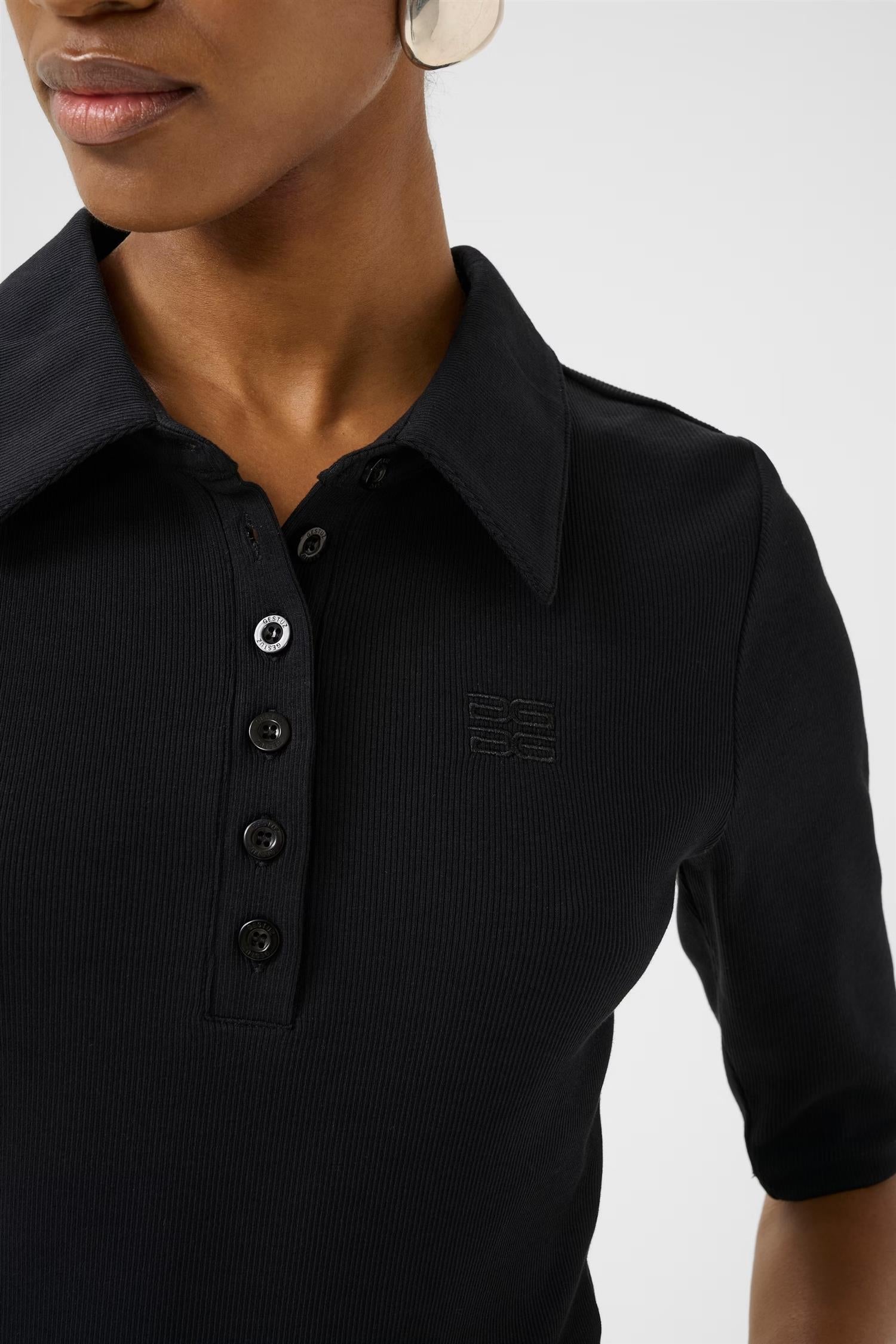 Drew Polo Top - Black