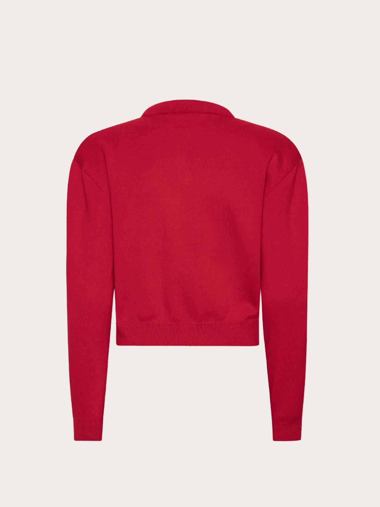 Firm Knit Cardigan - Scooter red