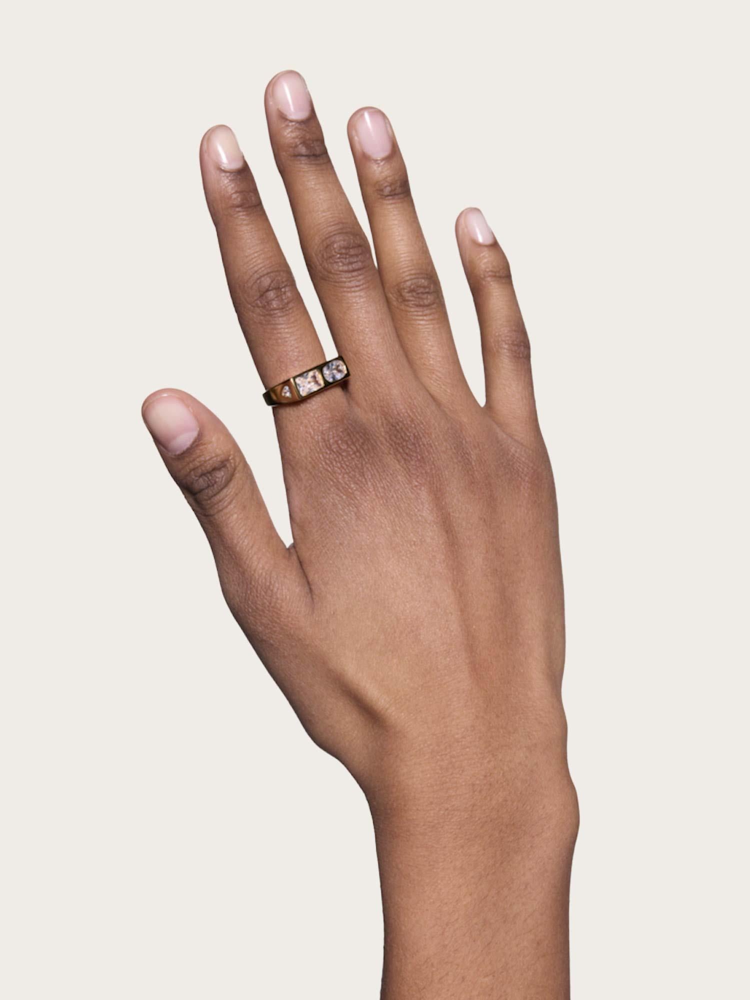 Us Three Signet Ring - Gold