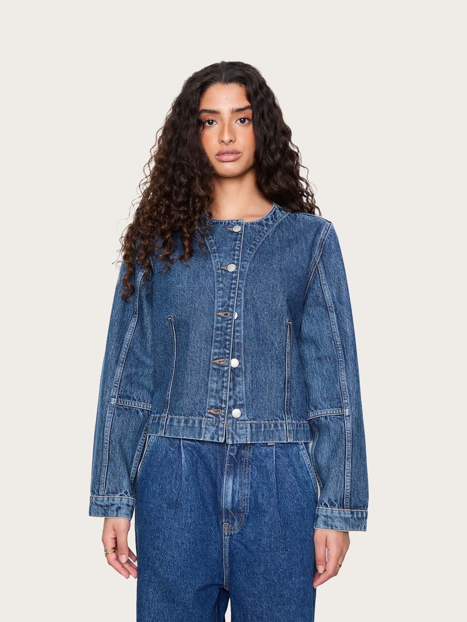 Jules Denim Jacket - Washed Dark Blue