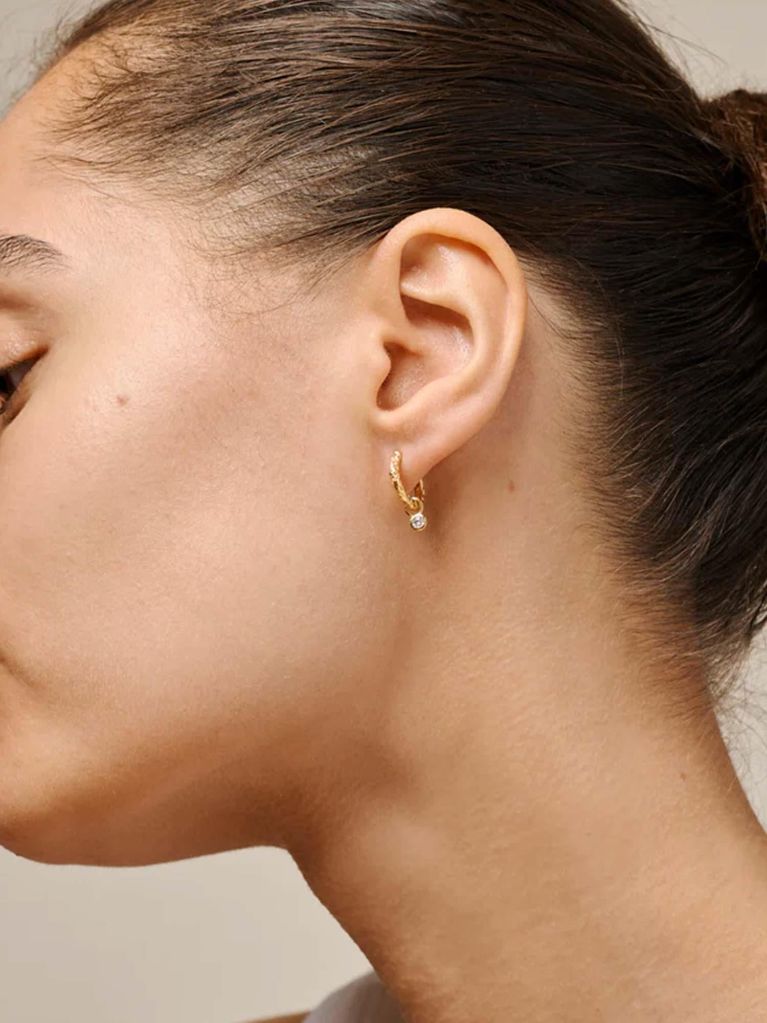 Hoops Belle CZ - White/CZ