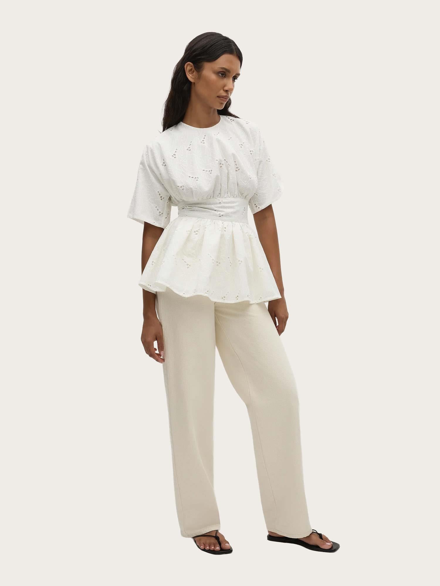 Vilde Top - Birgitta Broderie Anglaise White