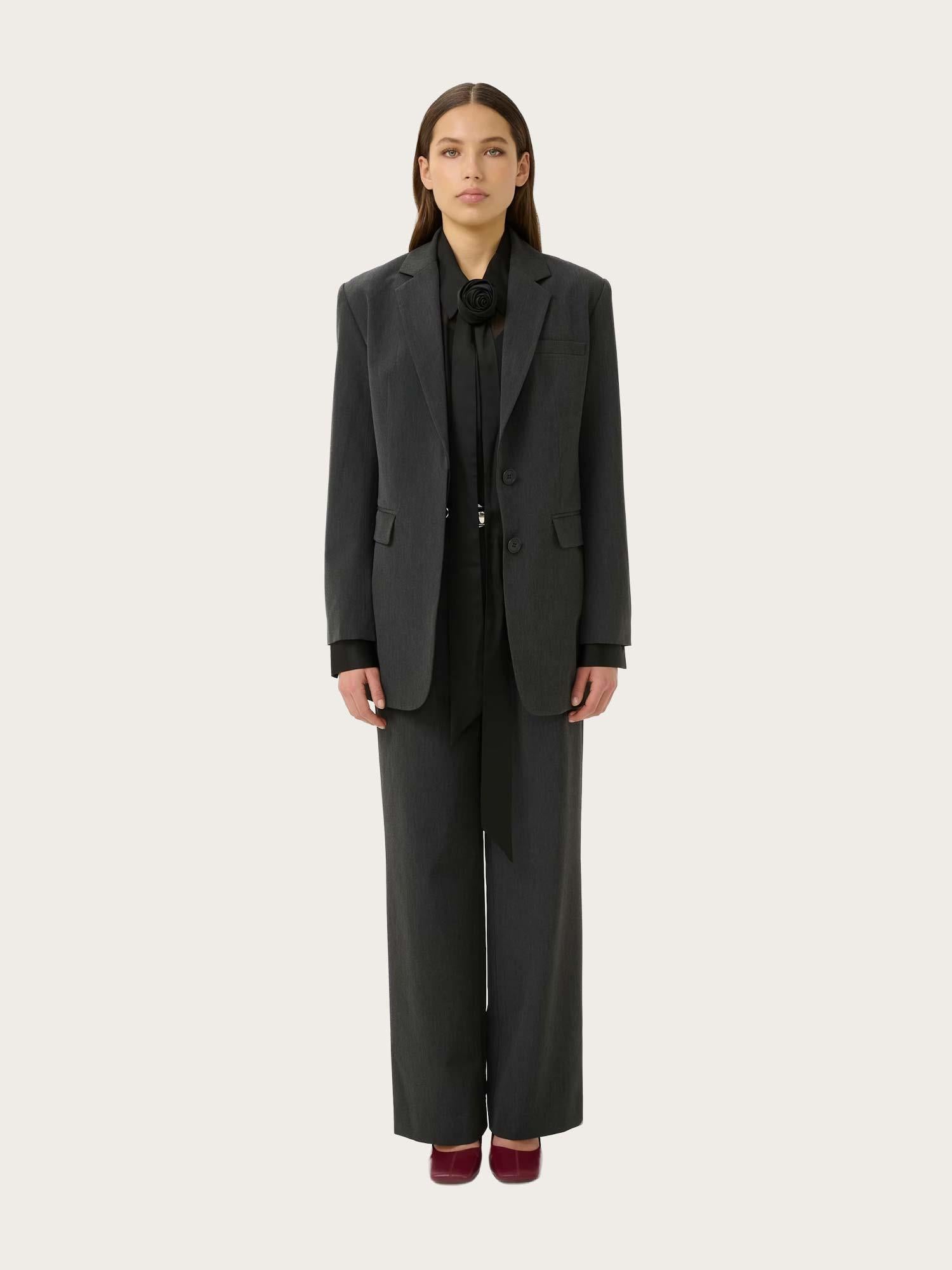 Erle MW Pants - Dark Grey Melange