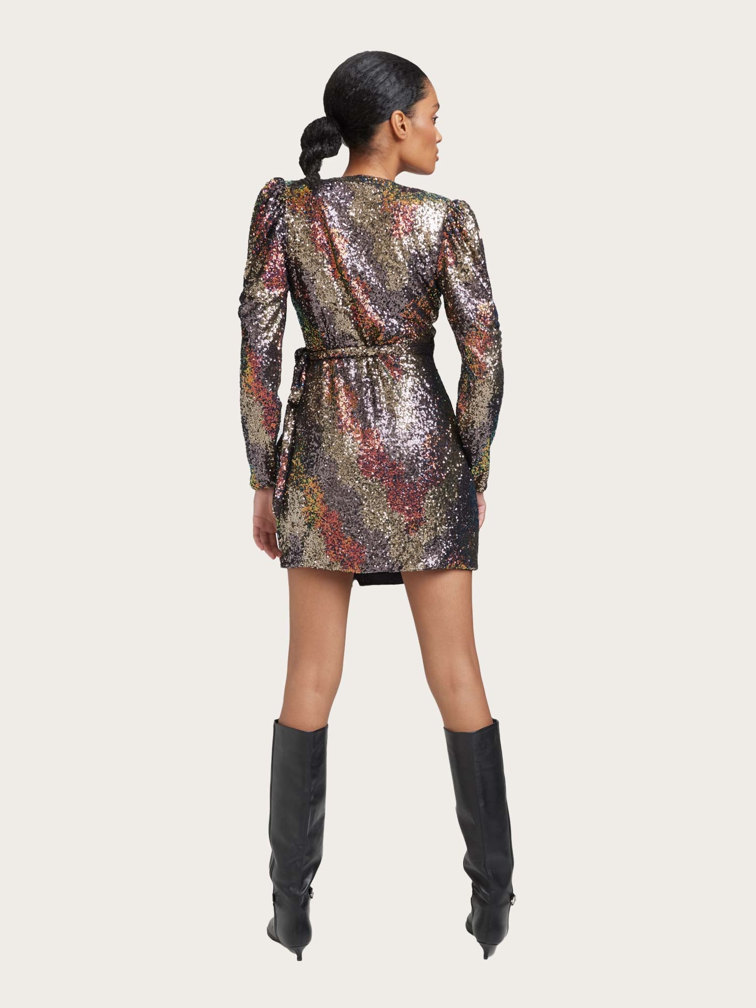 Ablina Wrap Dress - Multi Sequince