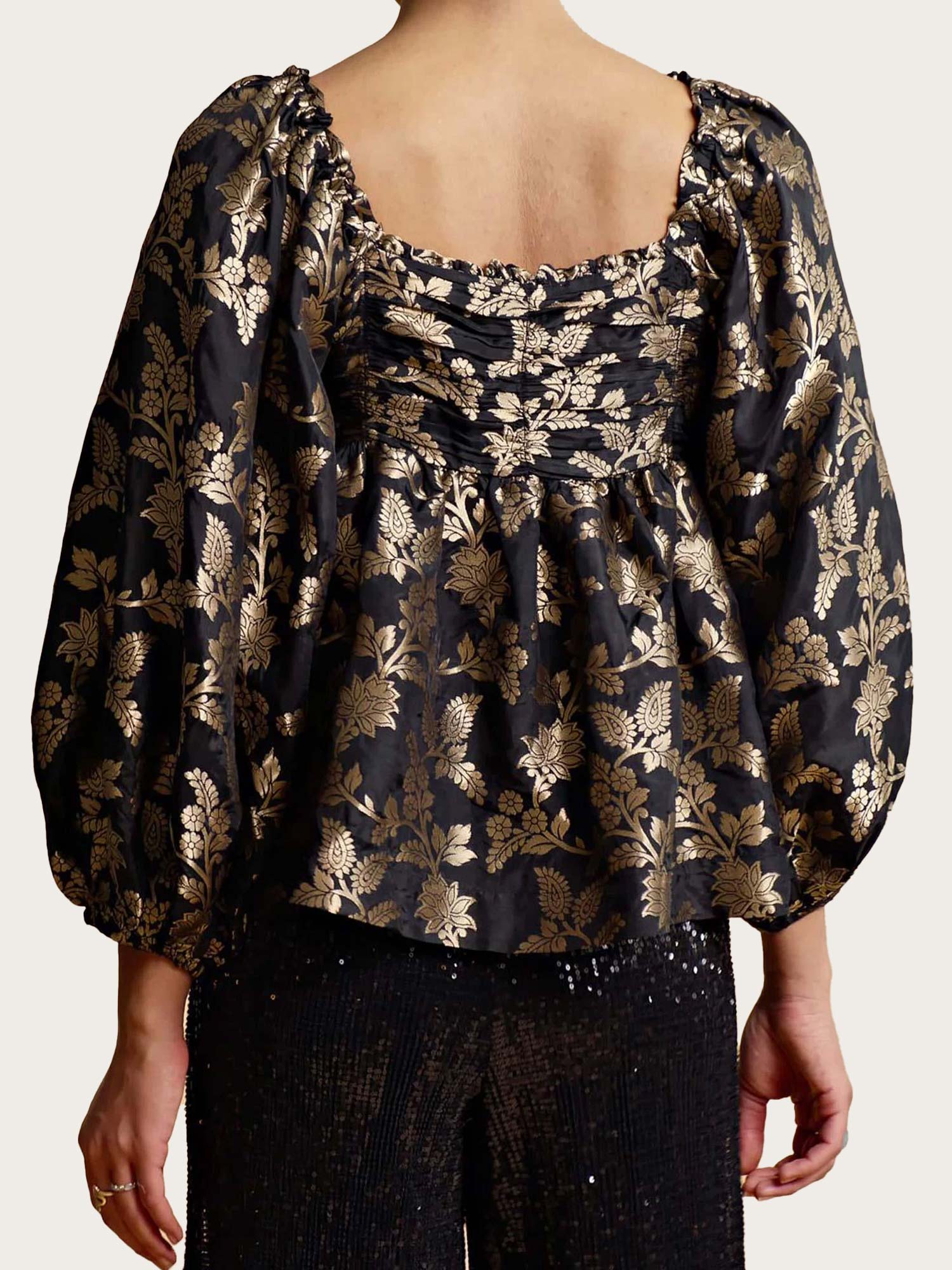 Brocade Top - Black