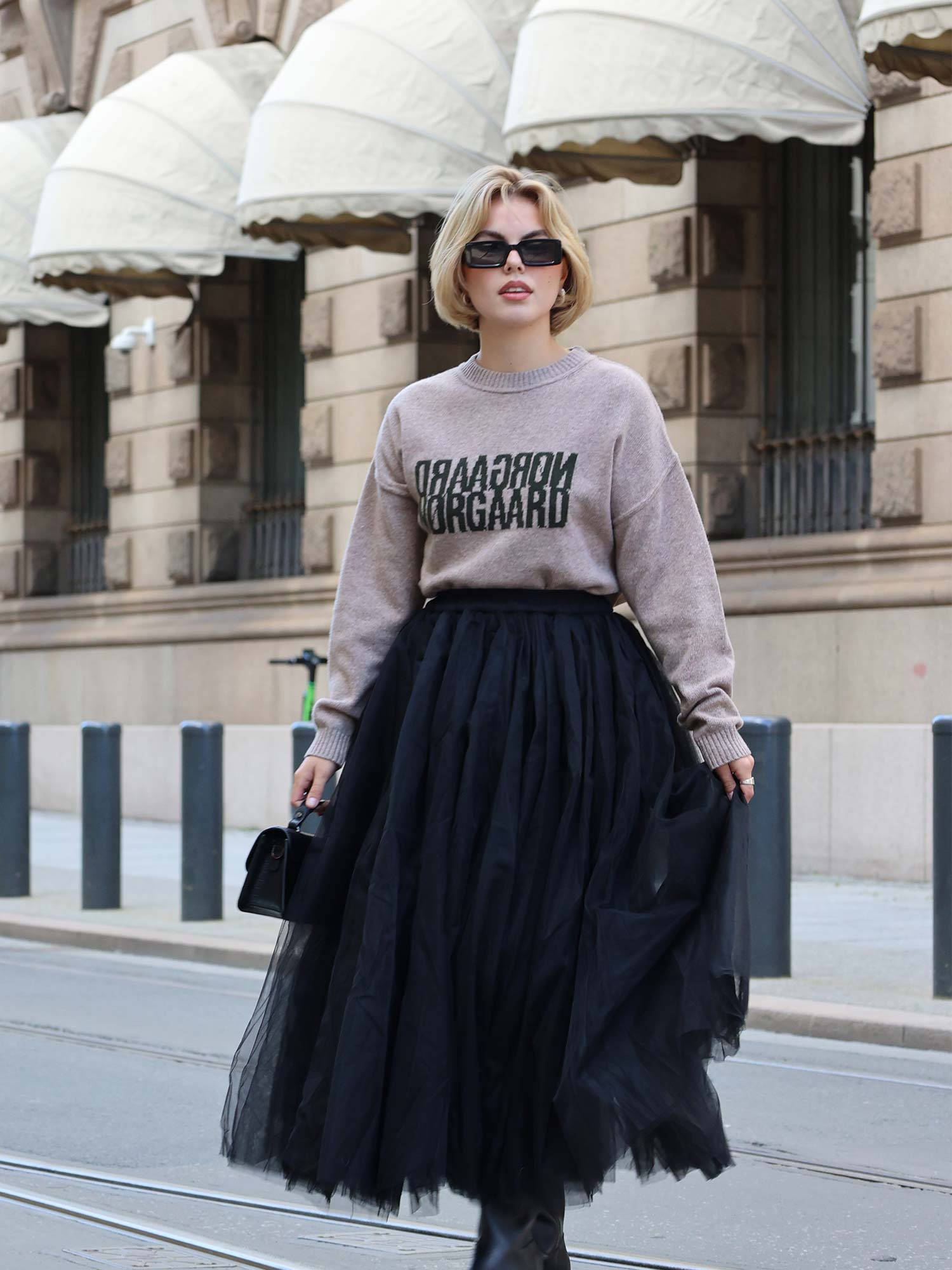 Maxi Tulle Skirt - Black