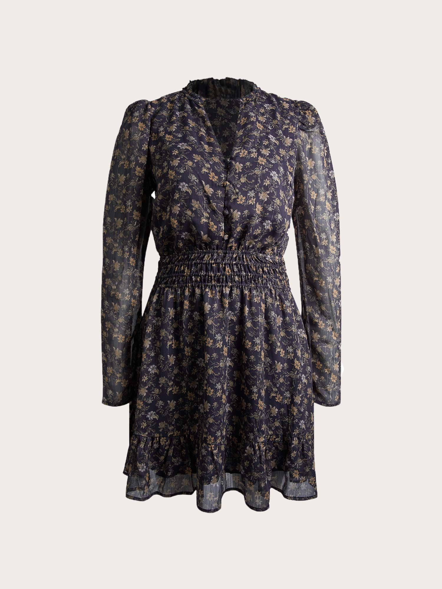 Eira Dress - Navy Dahlia Print