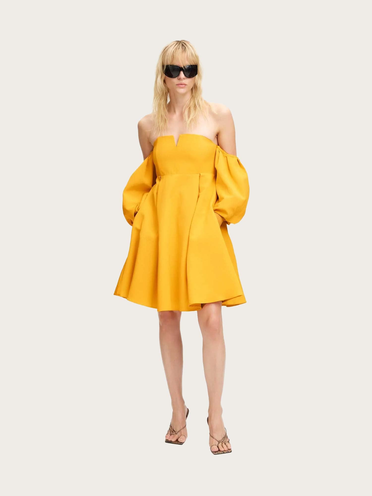 Dani Off Shoulder Dress - Kumquat