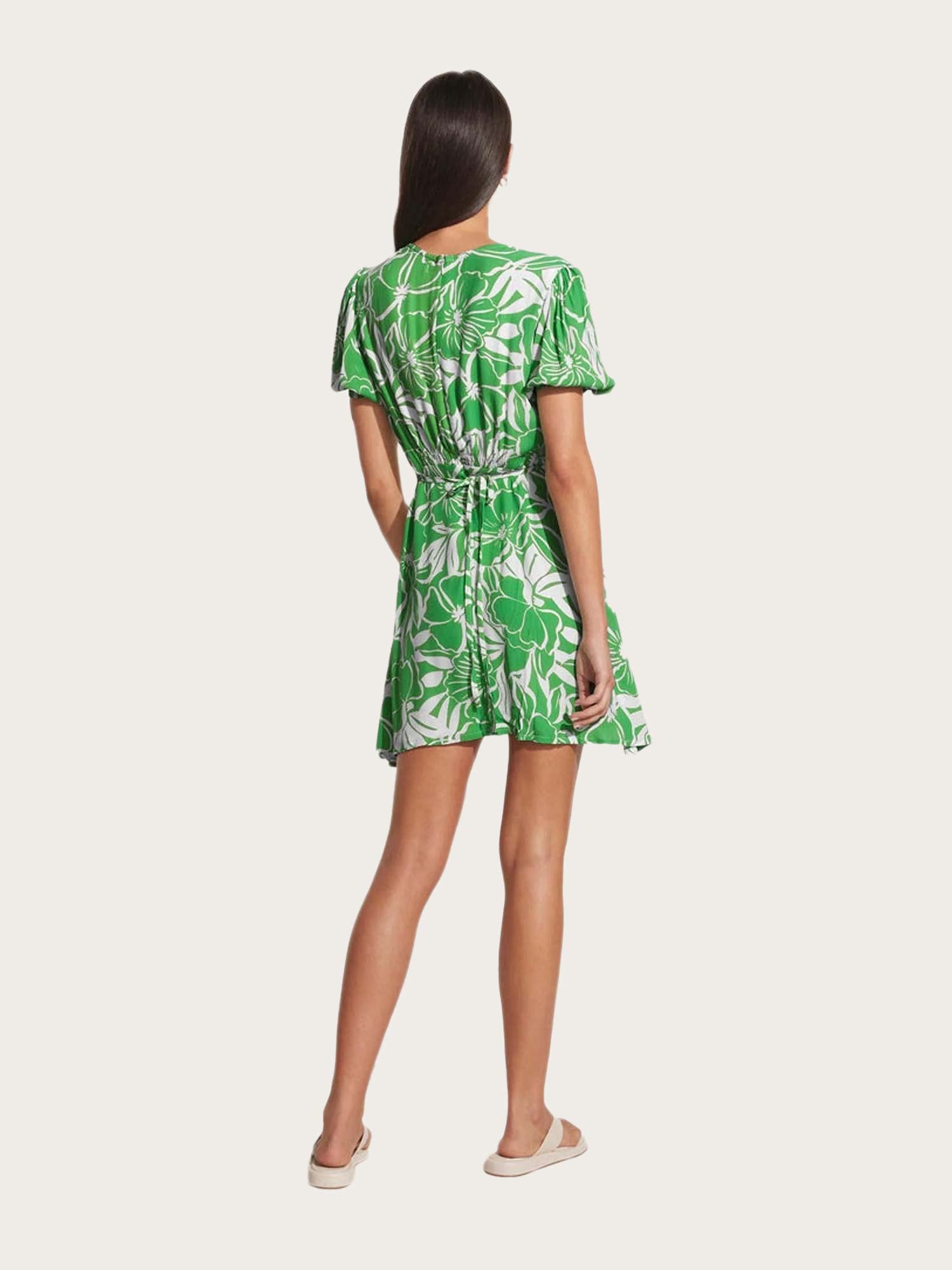 La Castella Mini Dress - El Marsa Floral Print Green