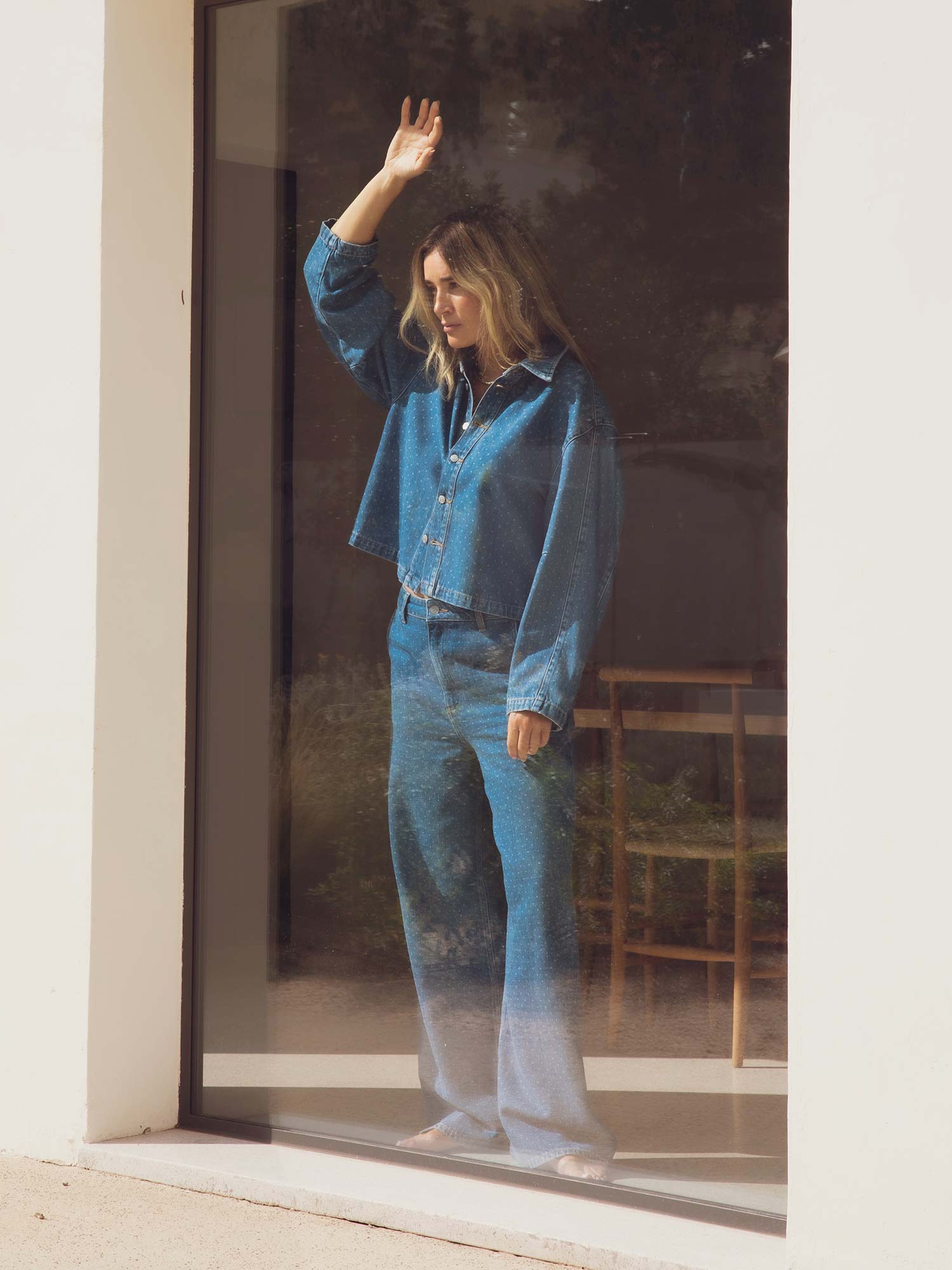 Jace Jeans - Mid Blue Dot