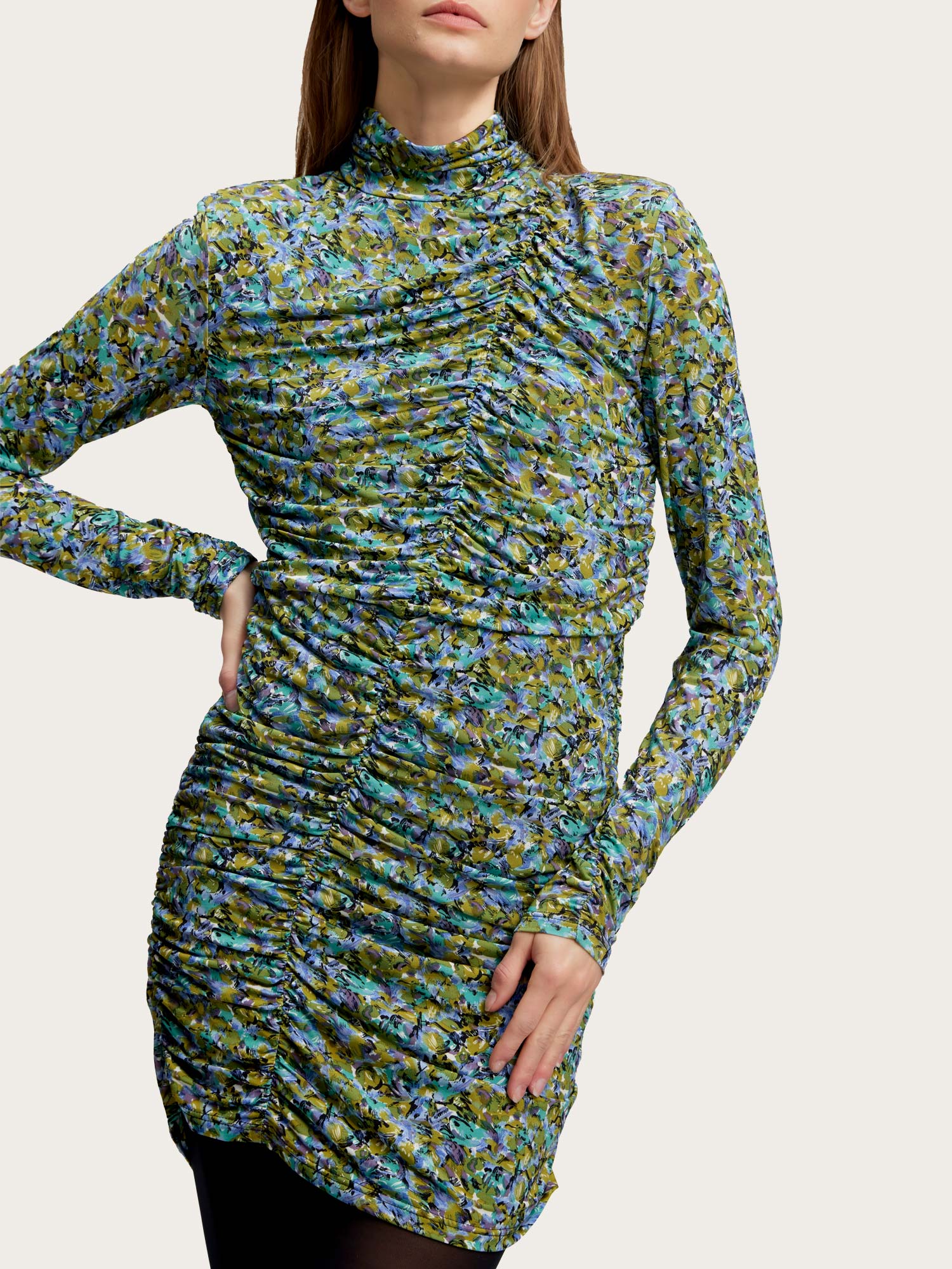 Milia Dress - Green/Blue Brush