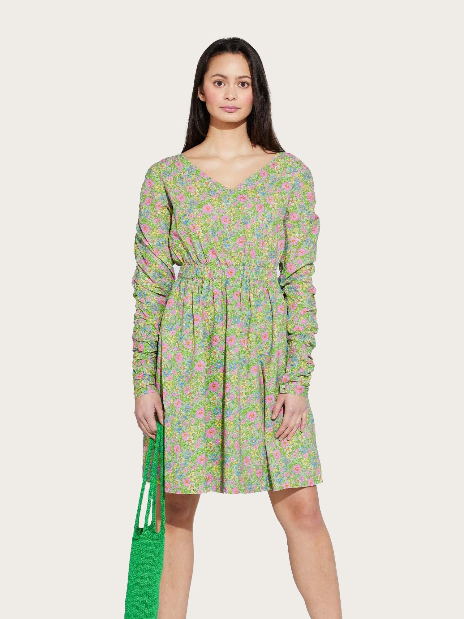 Sangsvane Dress - Green Flowers