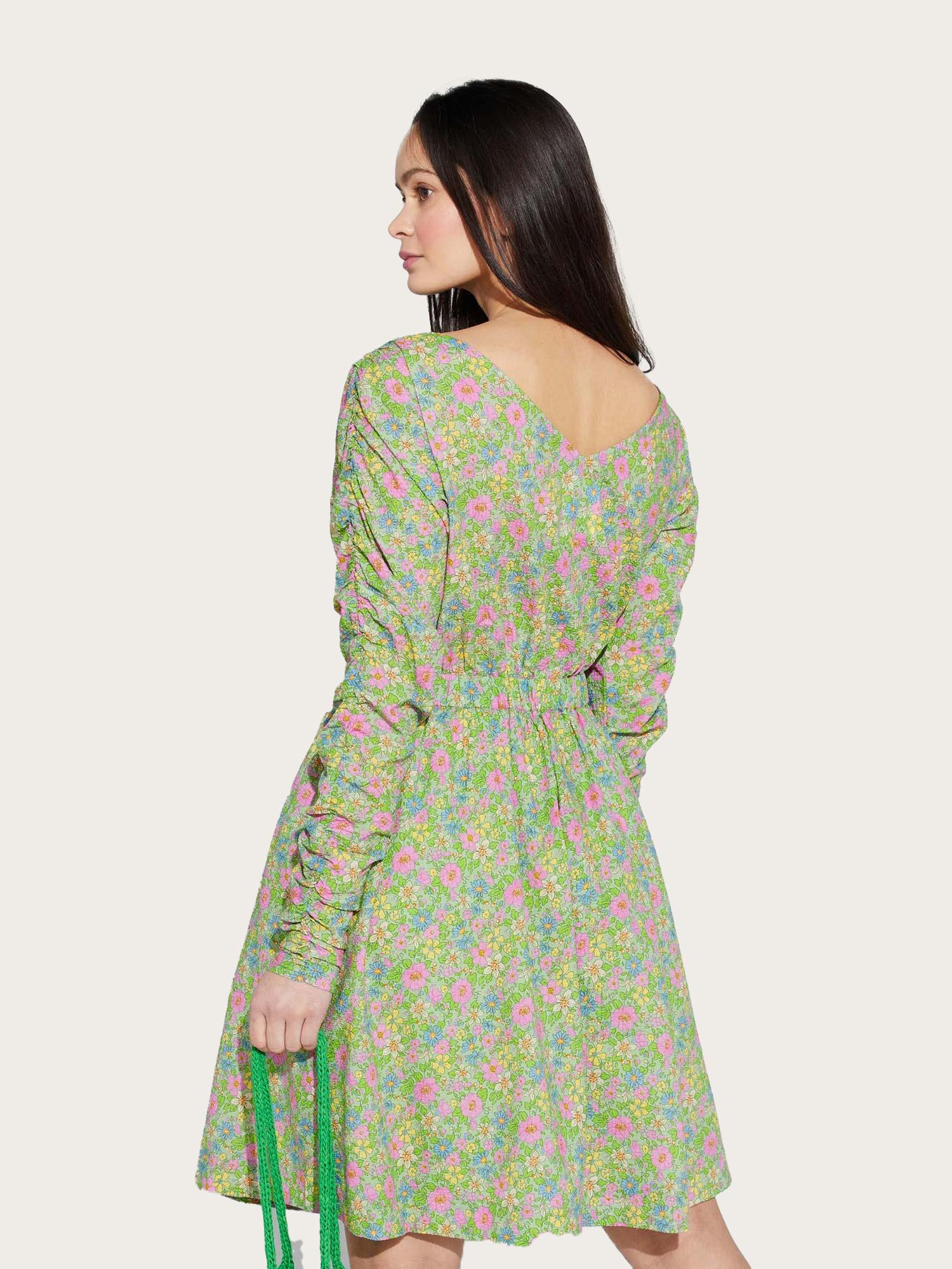 Sangsvane Dress - Green Flowers