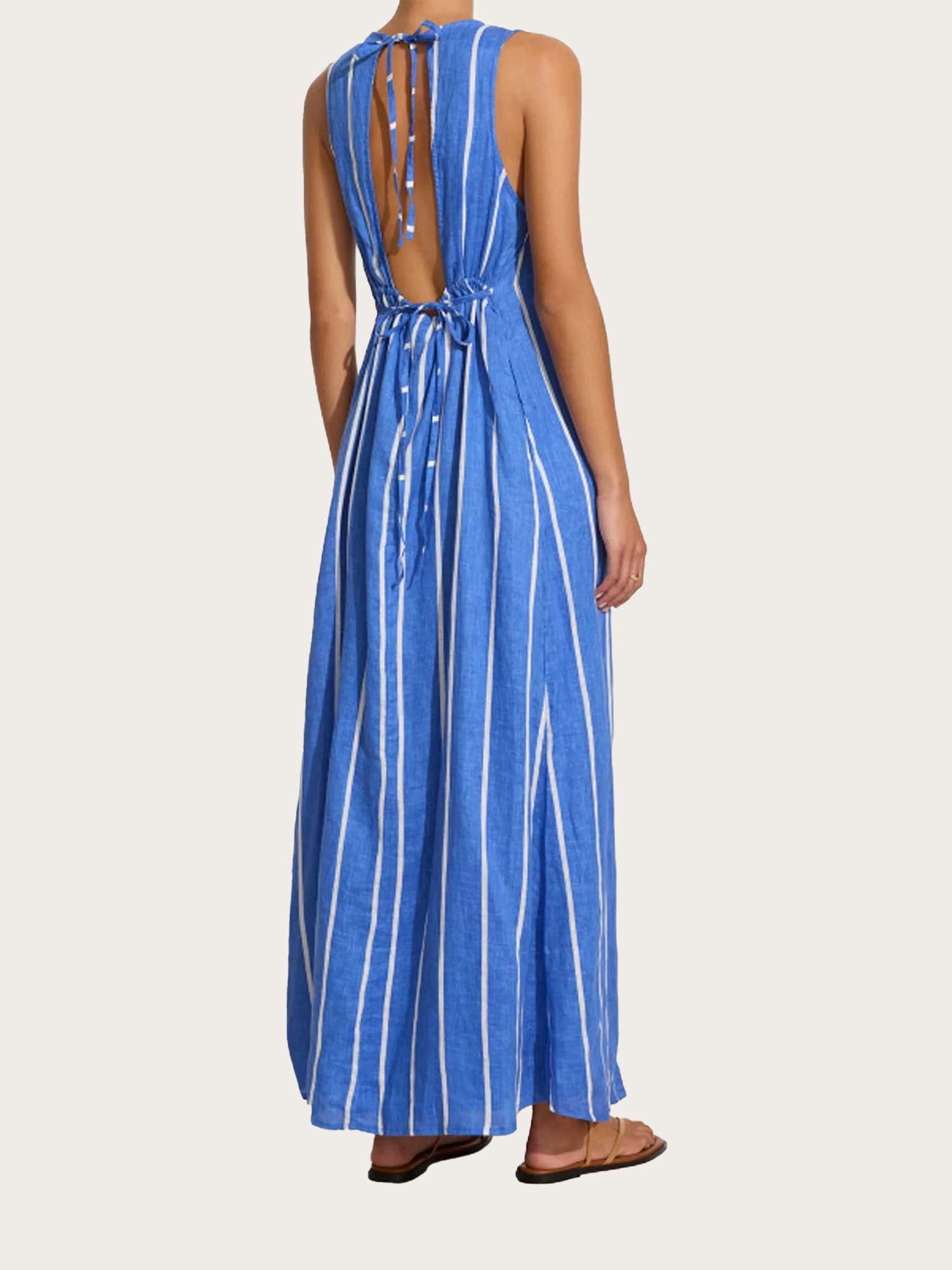Sommar Maxi Dress - San Vito Stripe Blue