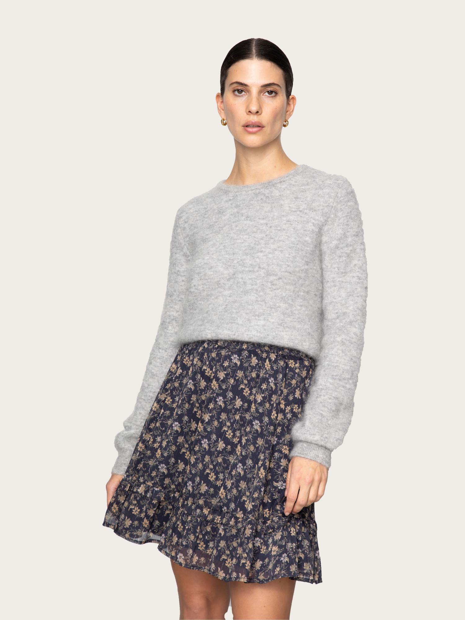 Sunniva Skirt - Navy Dahlia Print