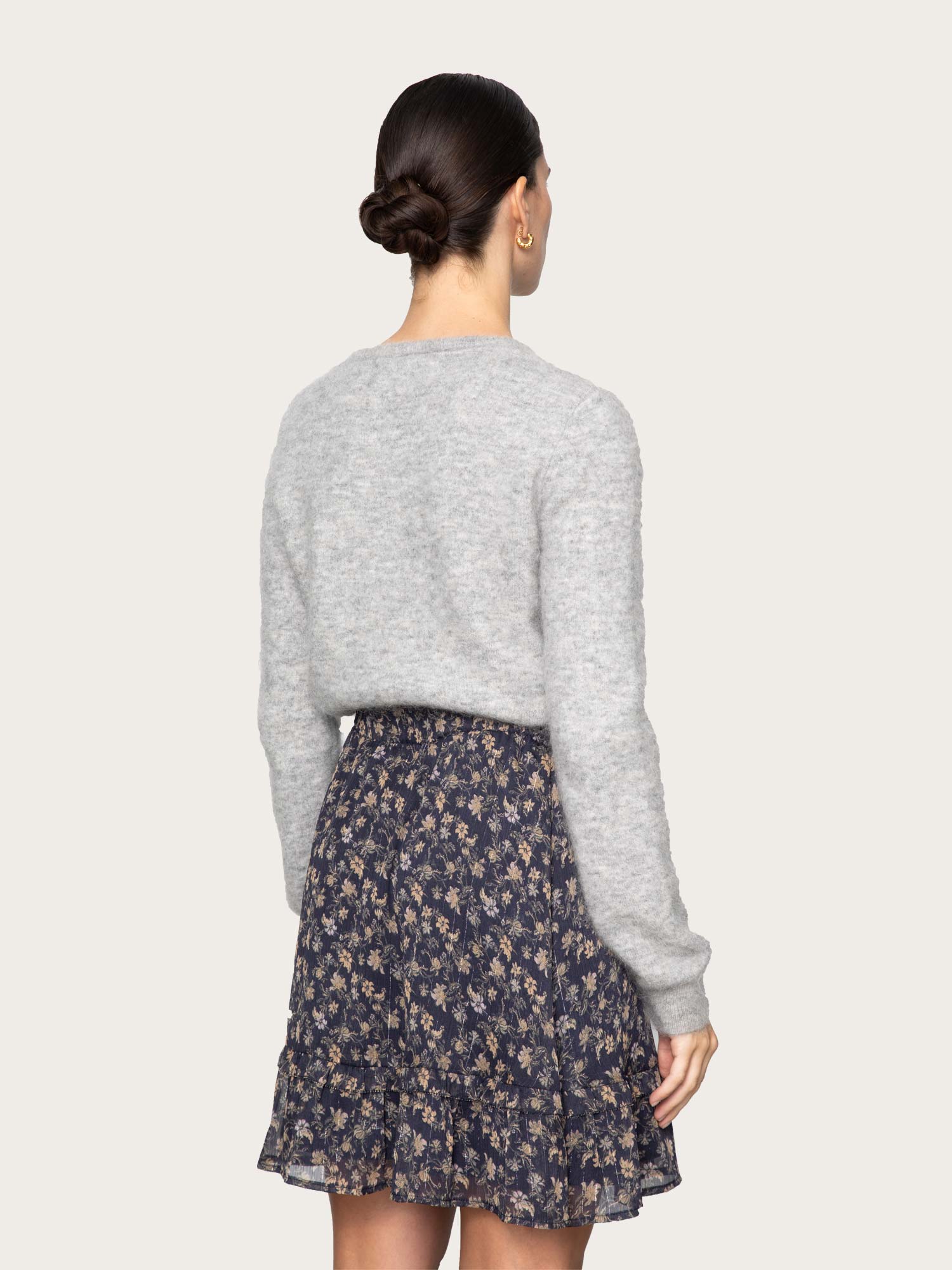 Sunniva Skirt - Navy Dahlia Print