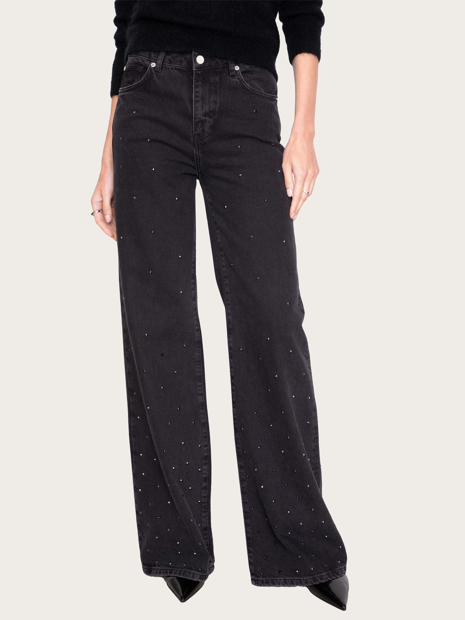 Taylor Embellished - Washed Black