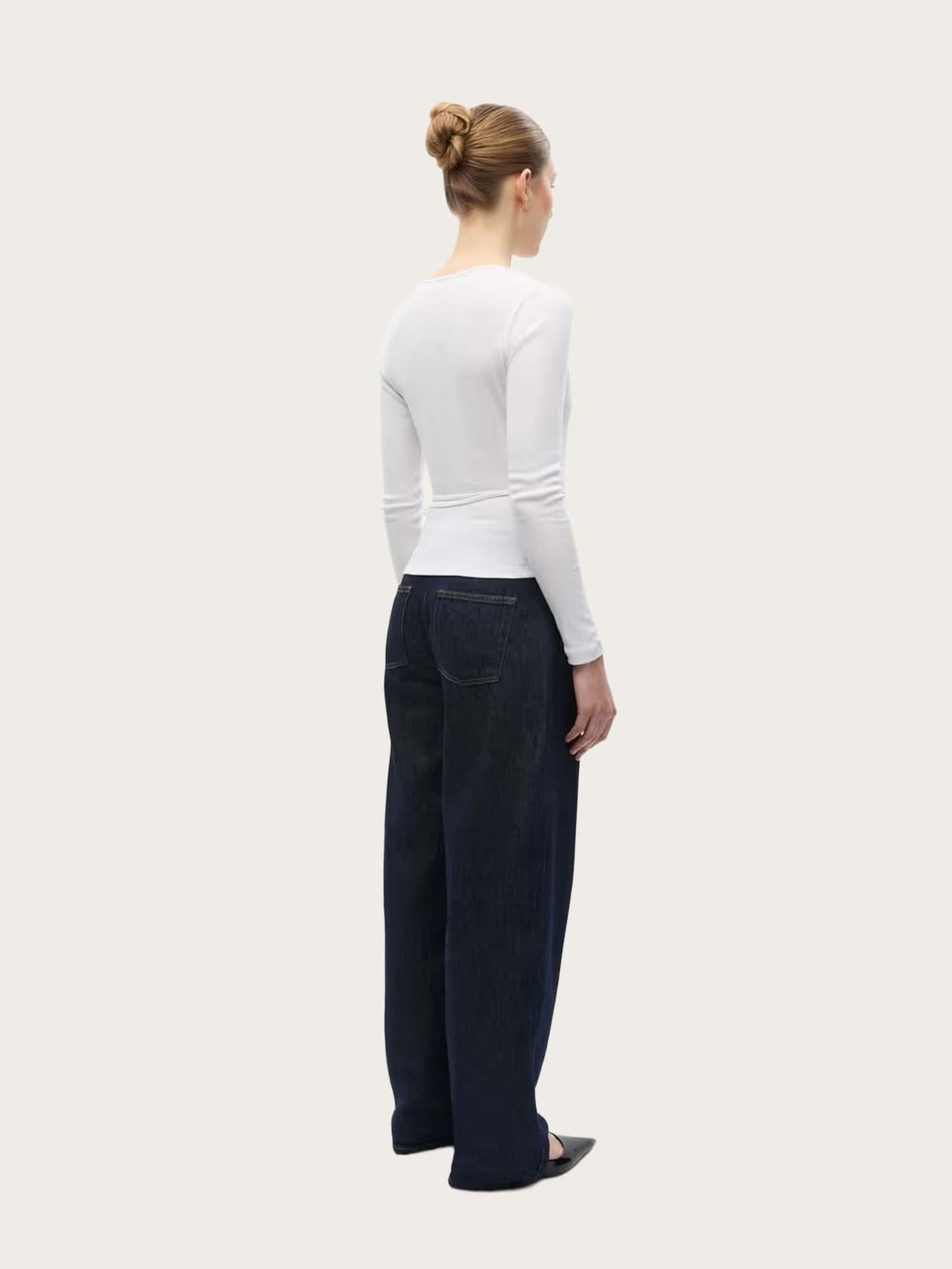 Enally LS V-N Tee - Bright White