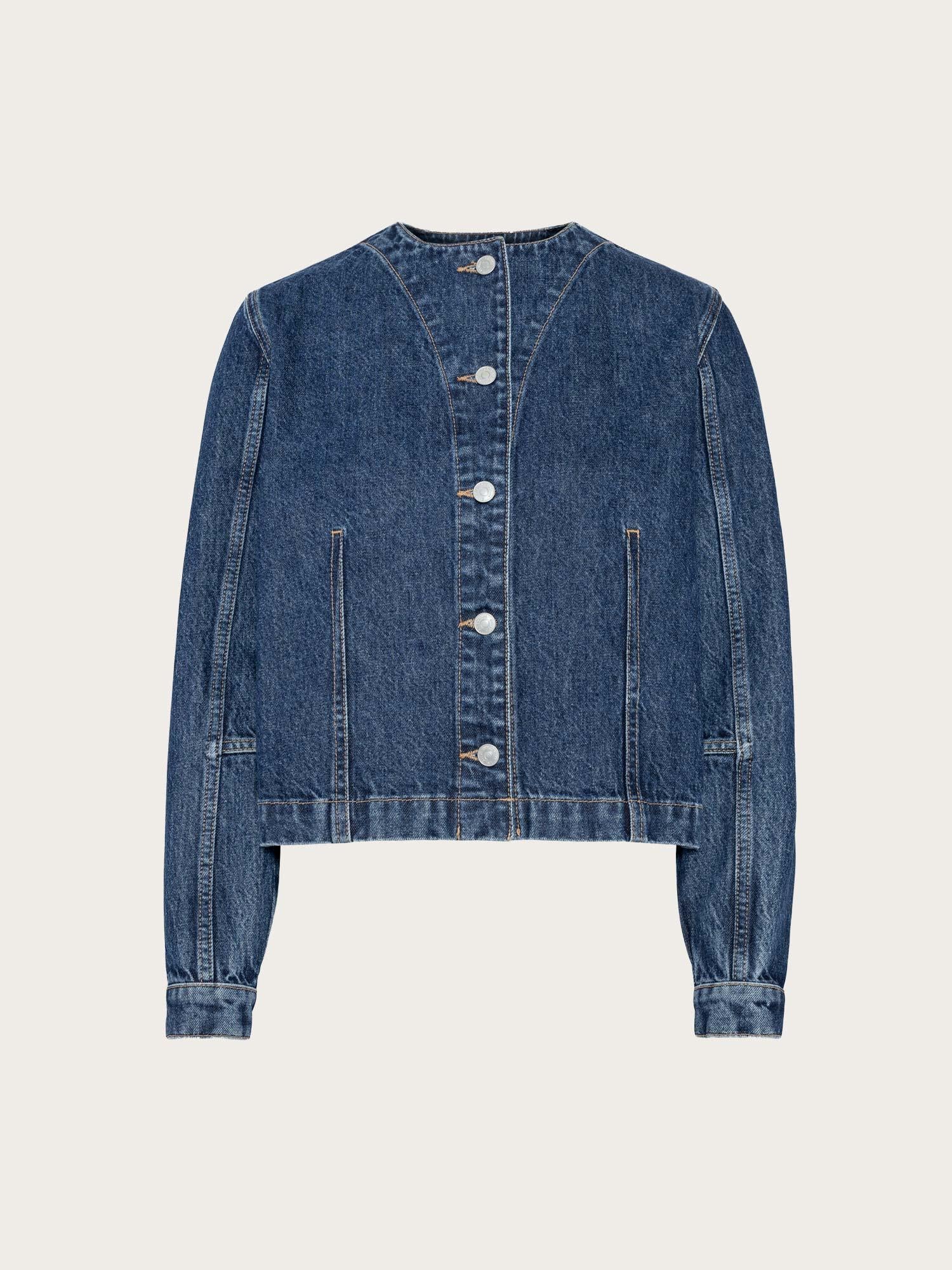 Jules Denim Jacket - Washed Dark Blue