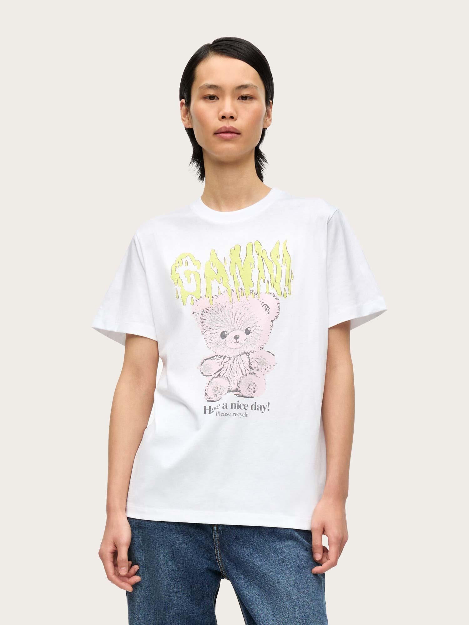 Basic Jersey TEDDY Relaxed T-Shirt - Bright White